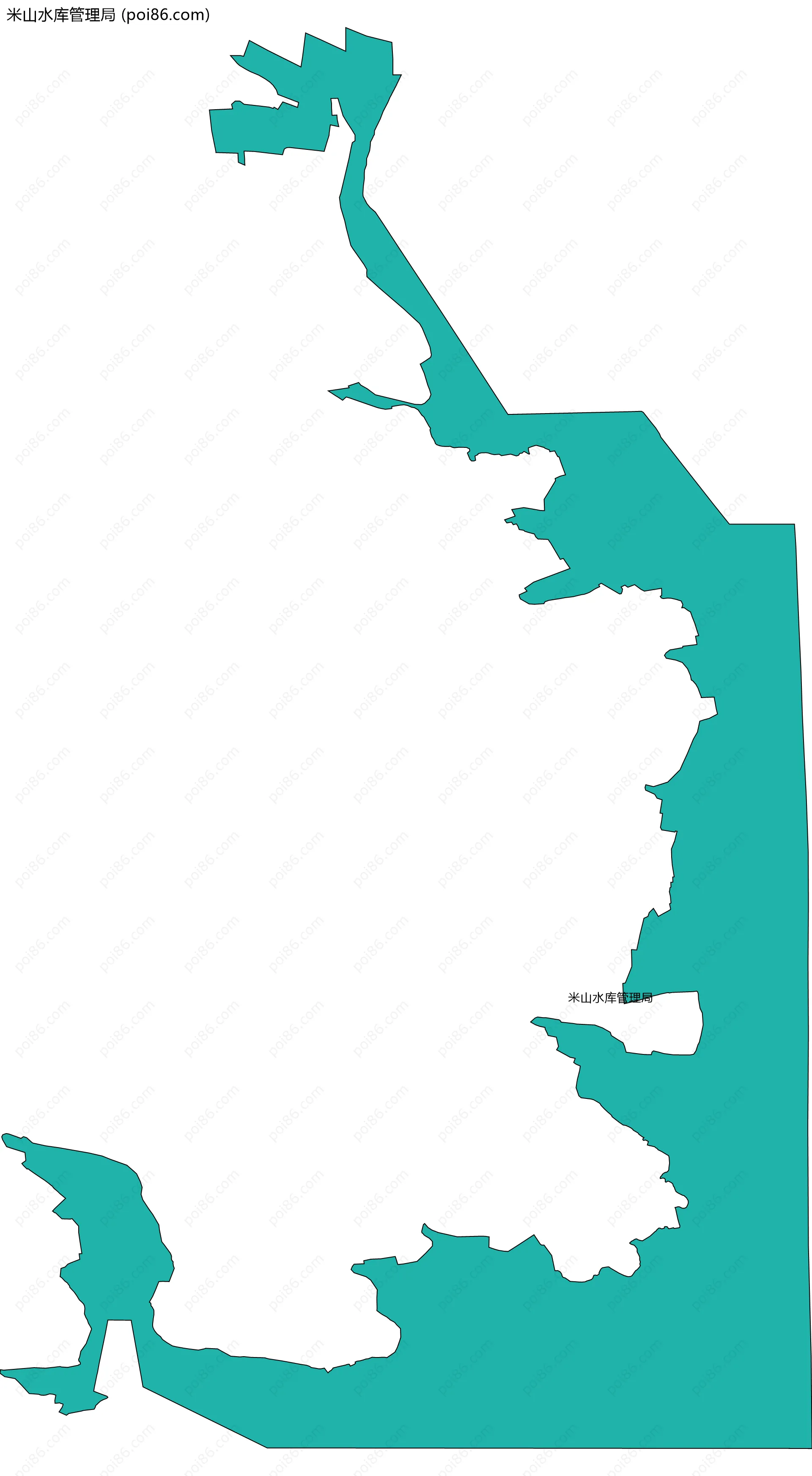 米山水库管理局边界地图