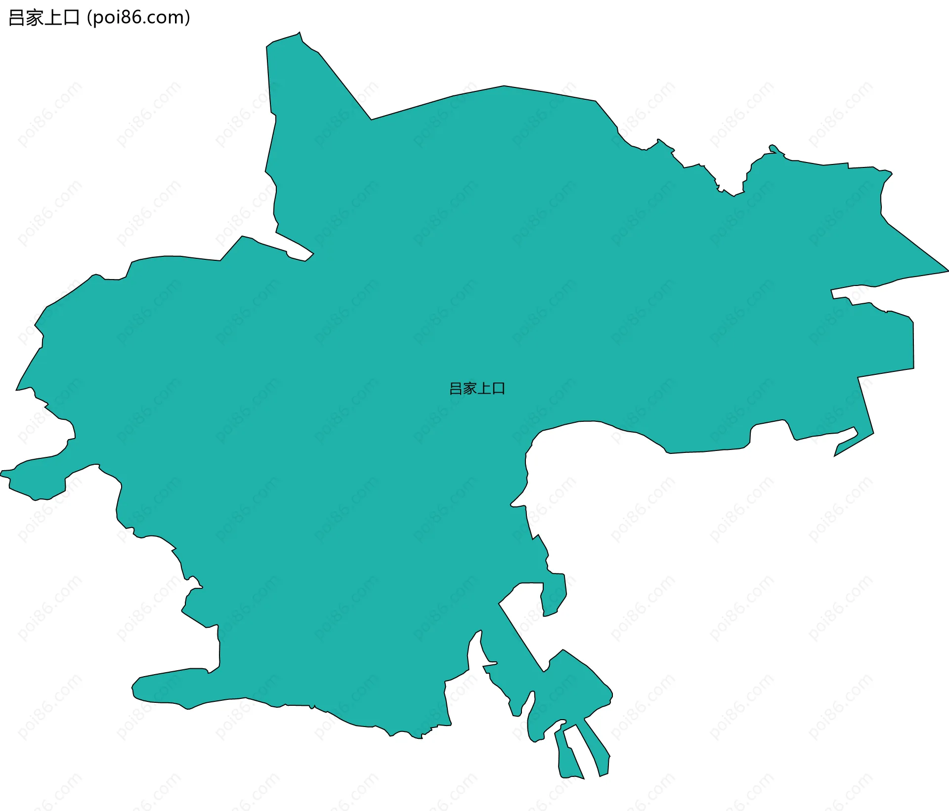 吕家上口边界地图