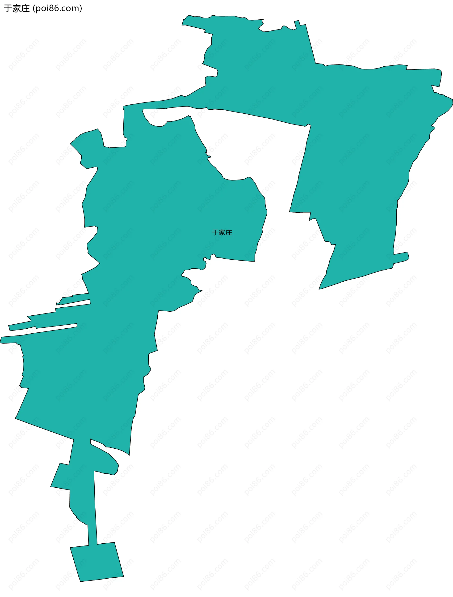 于家庄边界地图