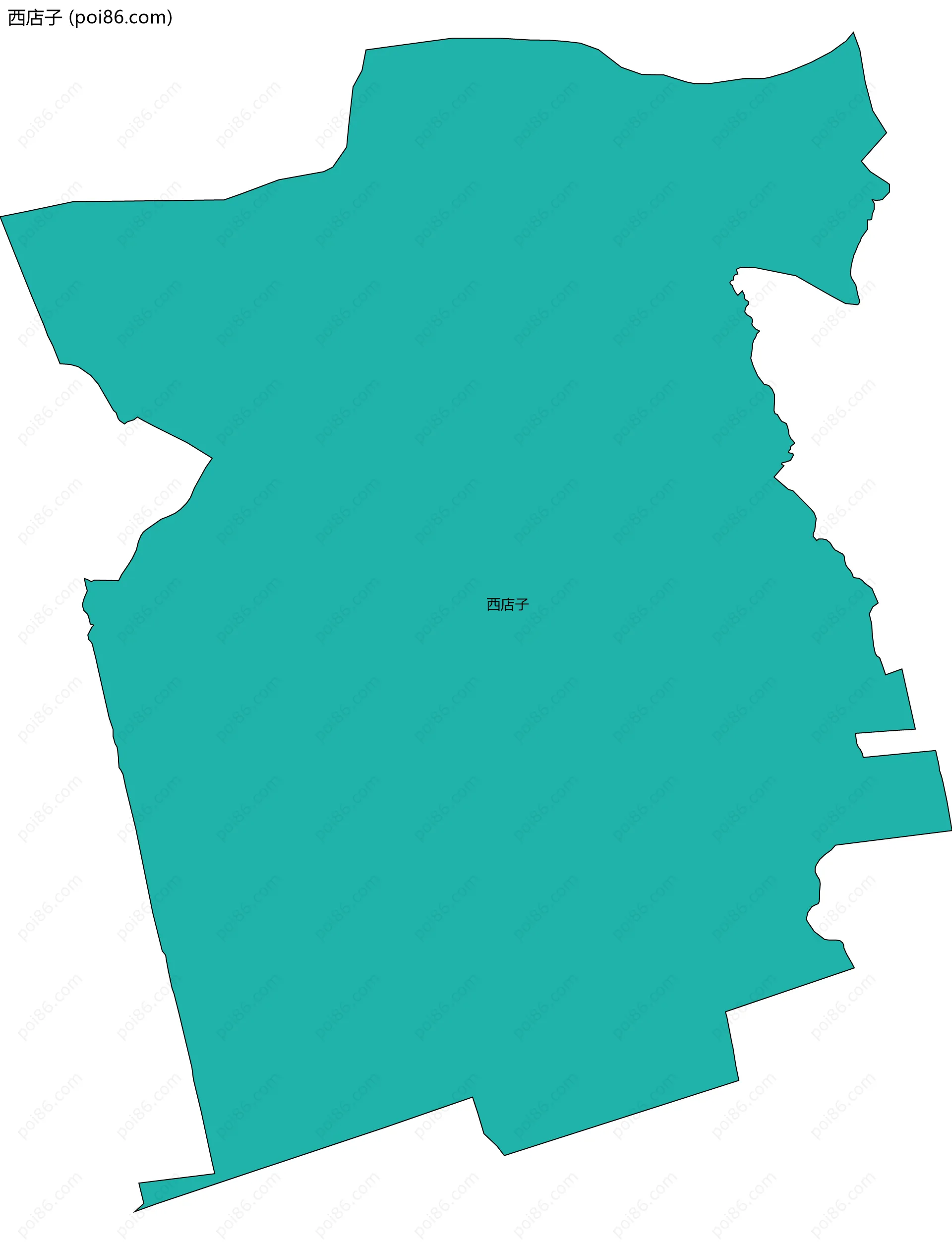 西店子边界地图