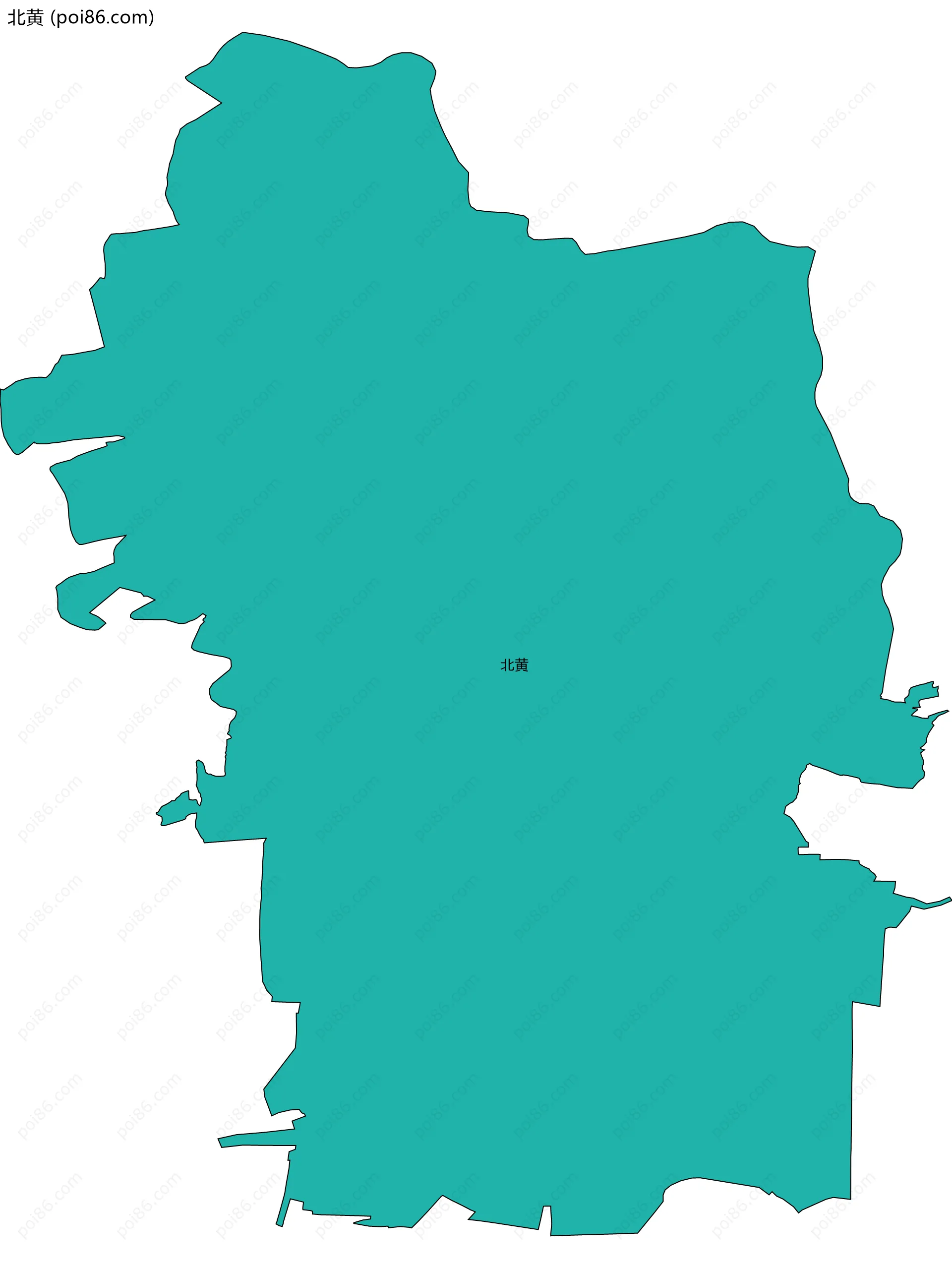 北黄边界地图