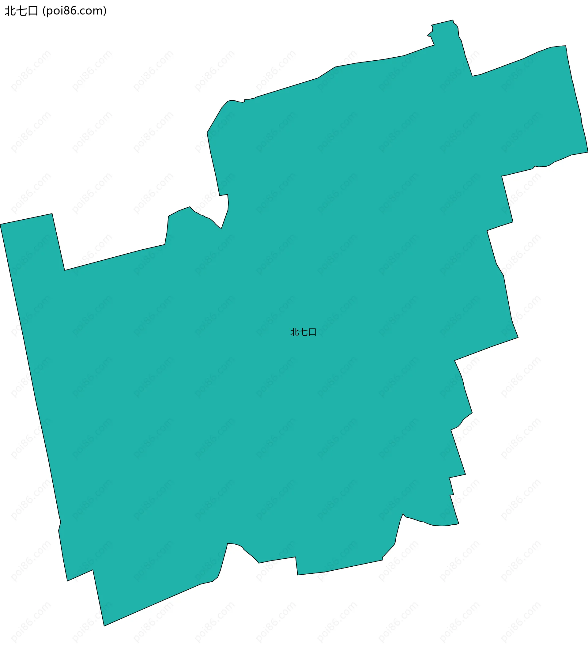 北七口边界地图