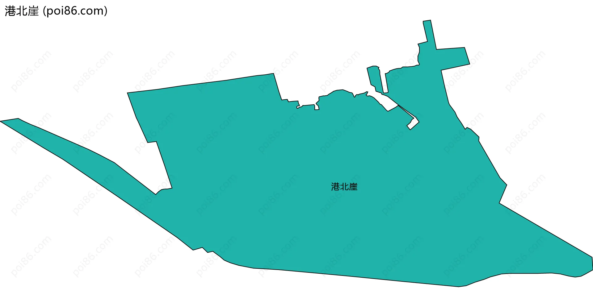 港北崖边界地图