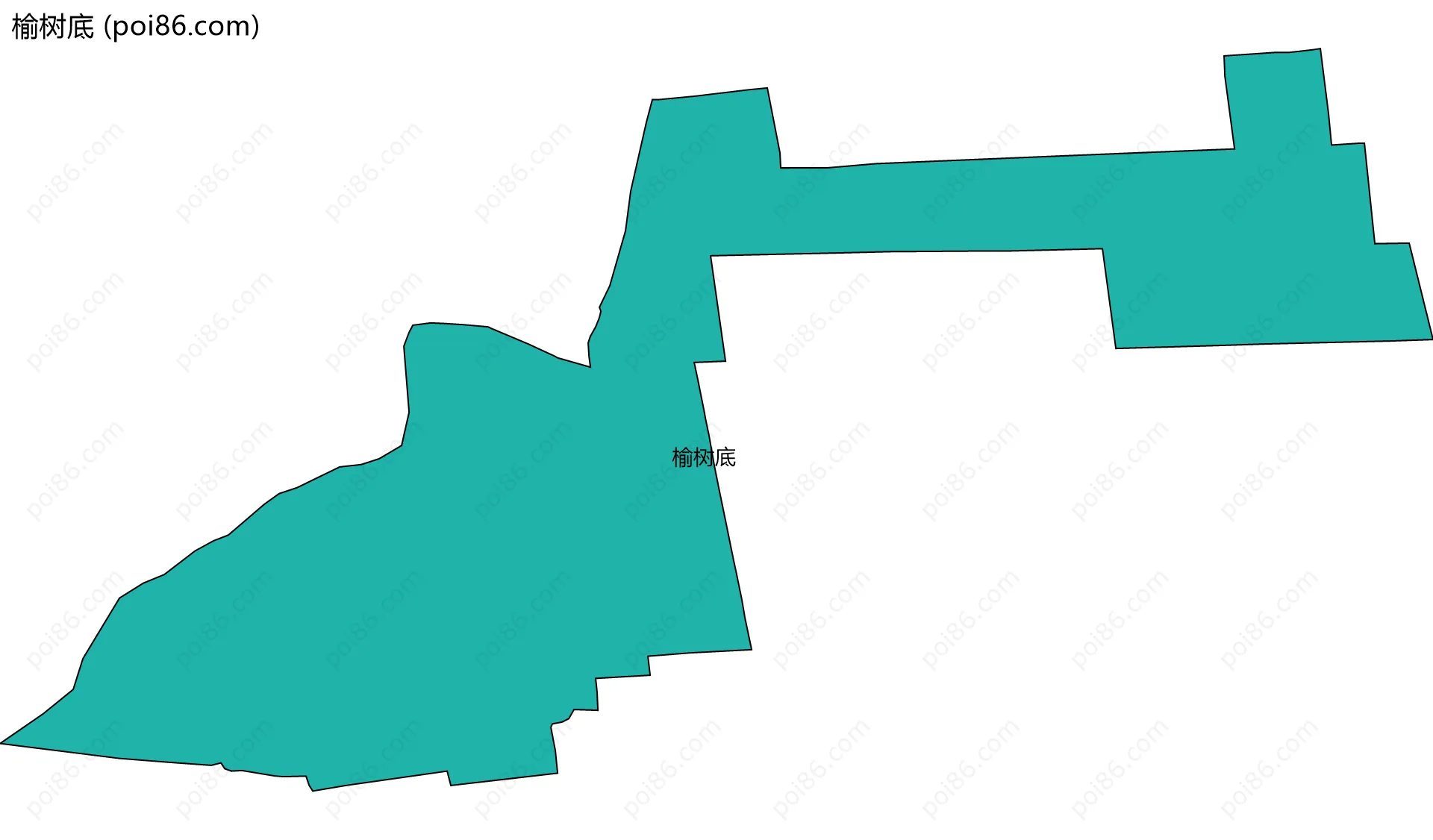 榆树底边界地图