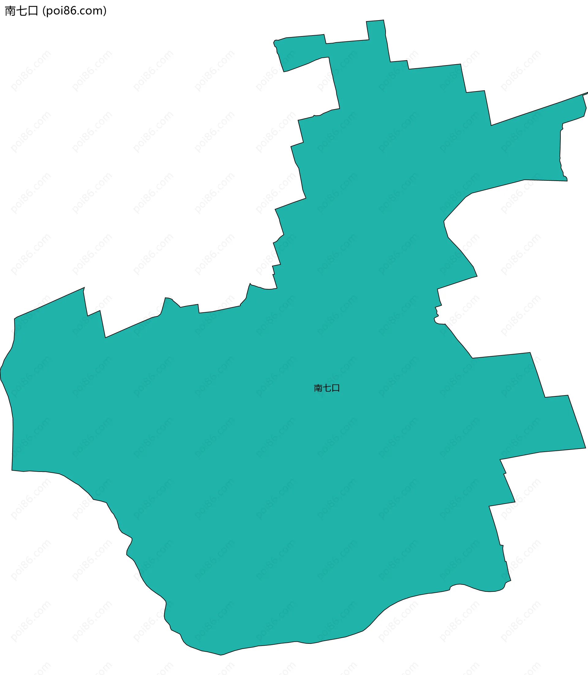 南七口边界地图