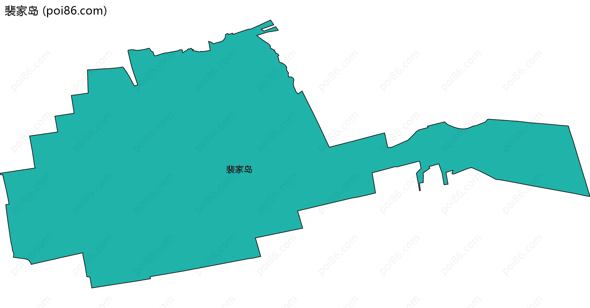 裴家岛边界地图