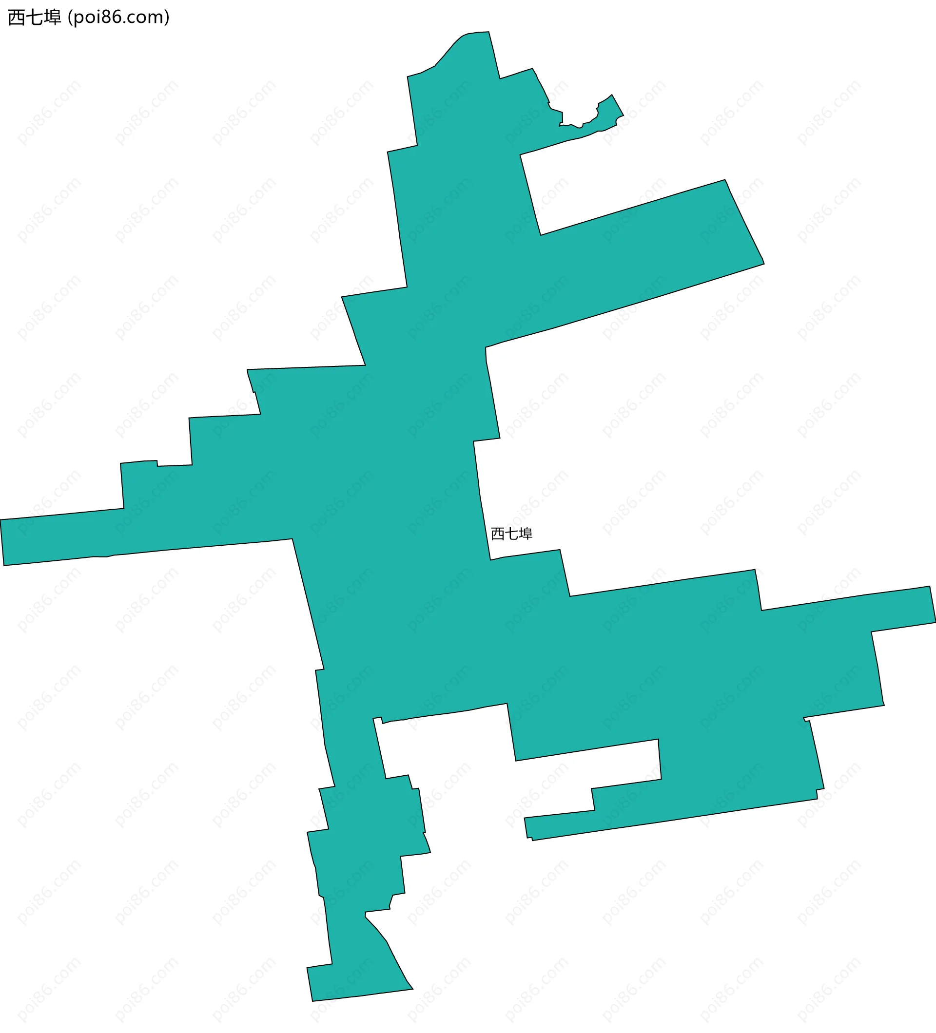 西七埠边界地图