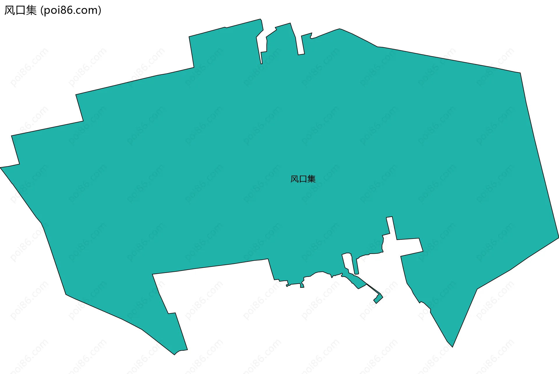 风口集边界地图
