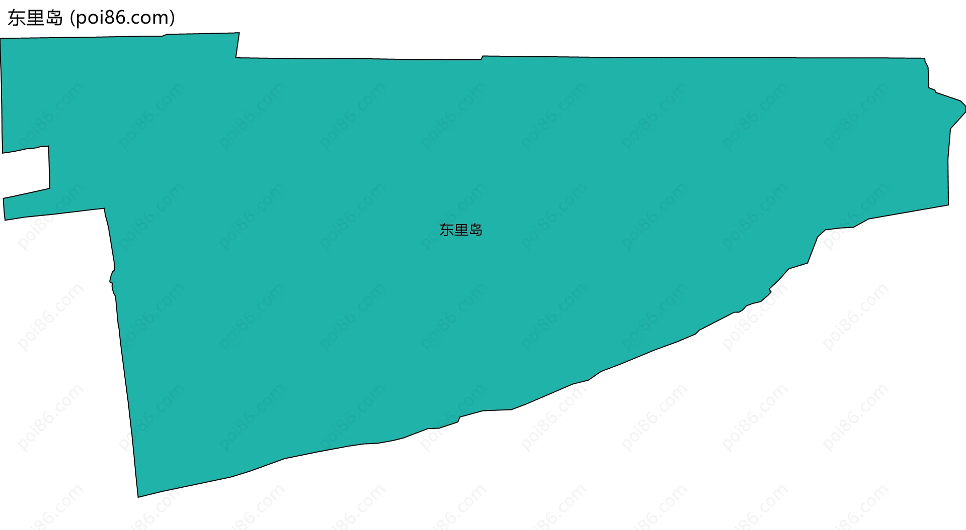 东里岛边界地图