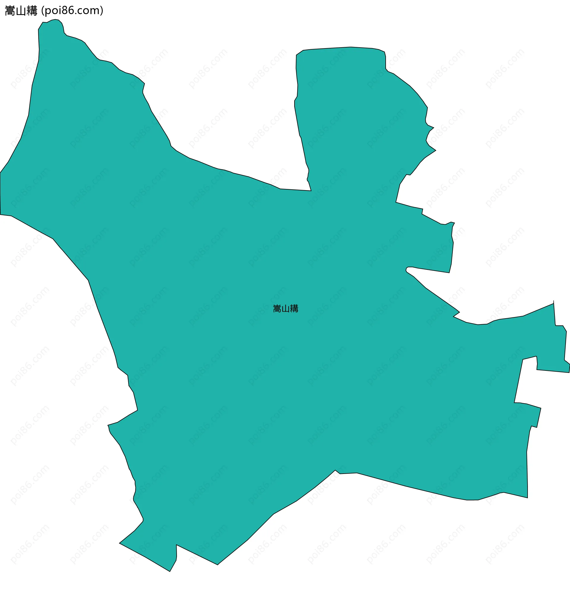 嵩山耩边界地图