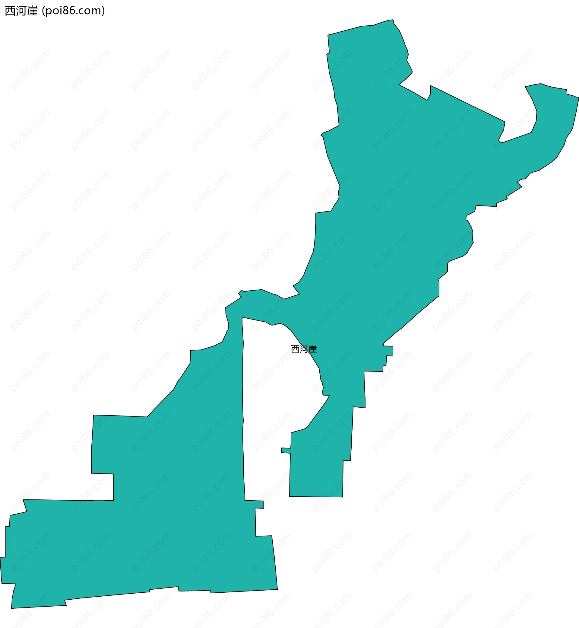 西河崖边界地图