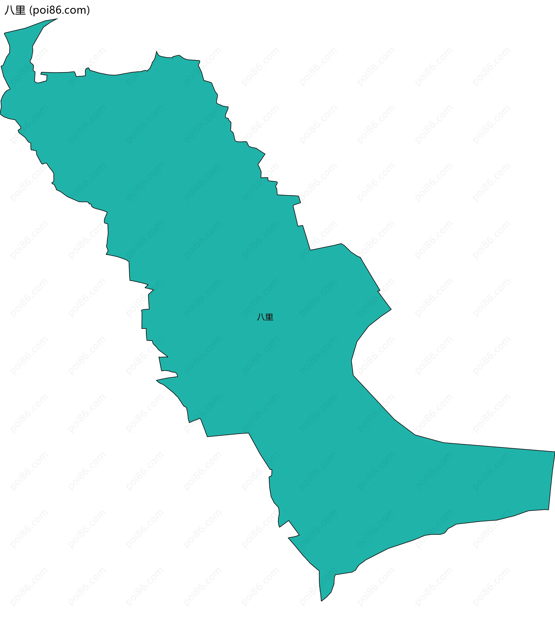 八里边界地图