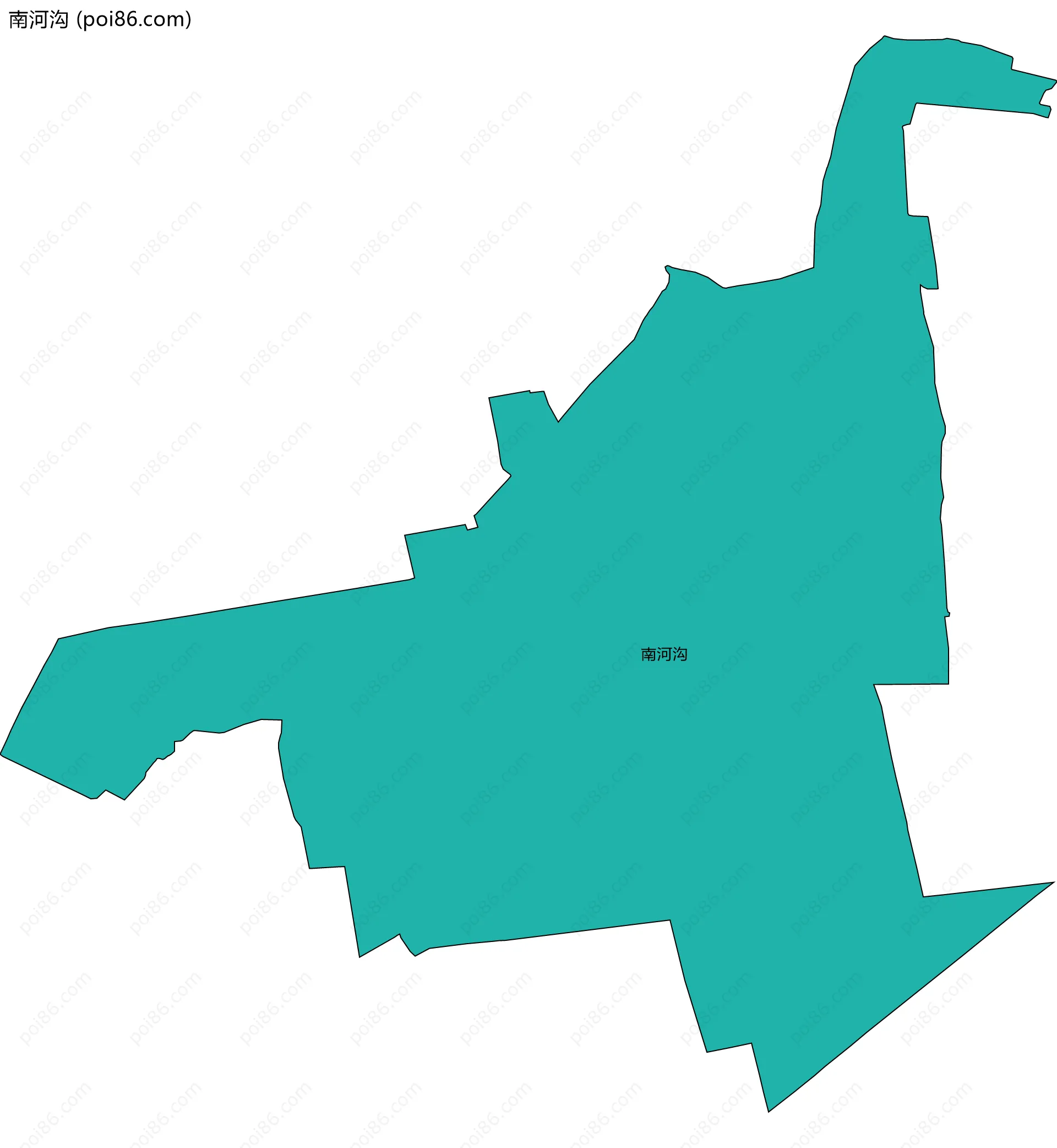 南河沟边界地图