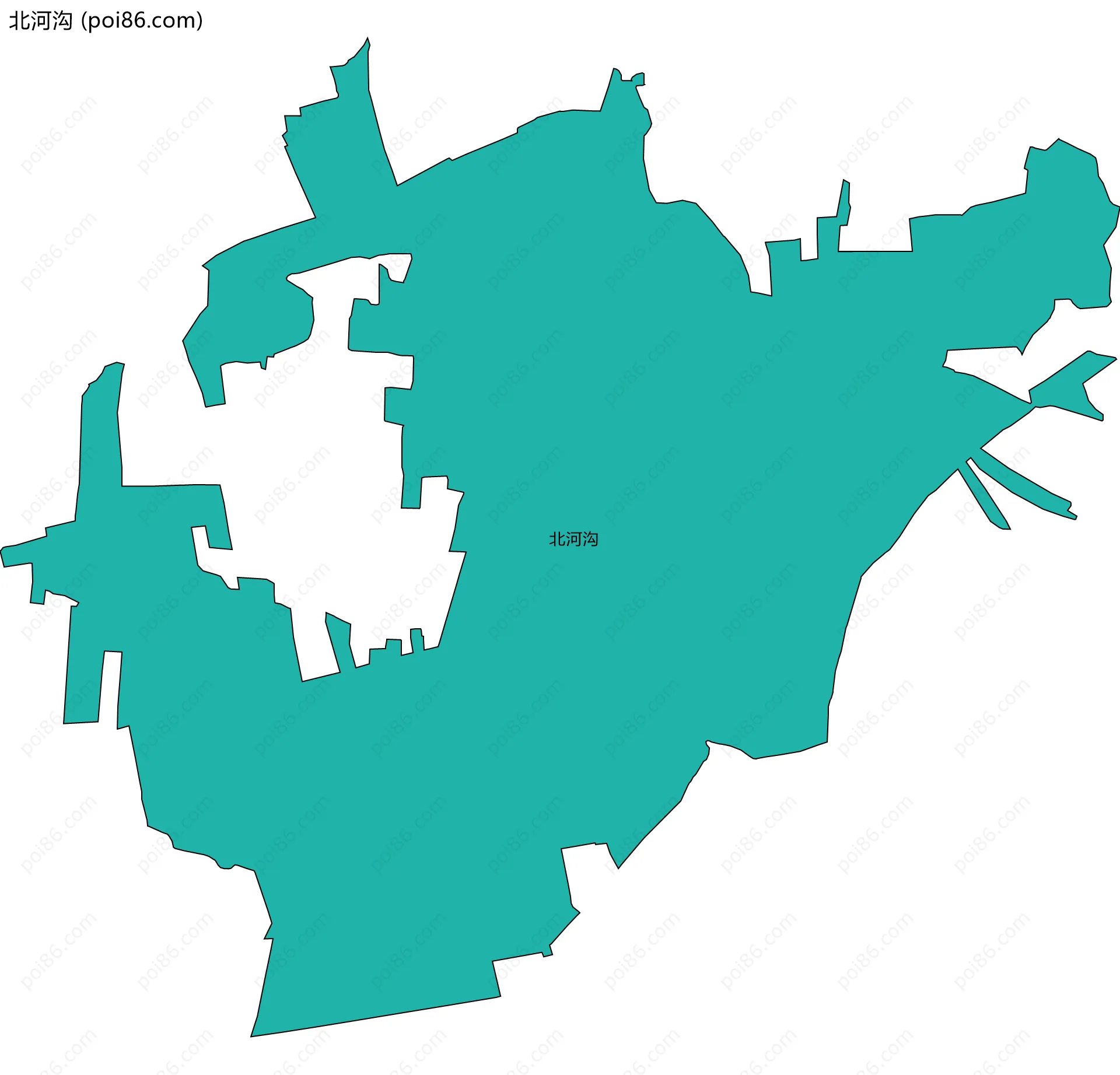 北河沟边界地图