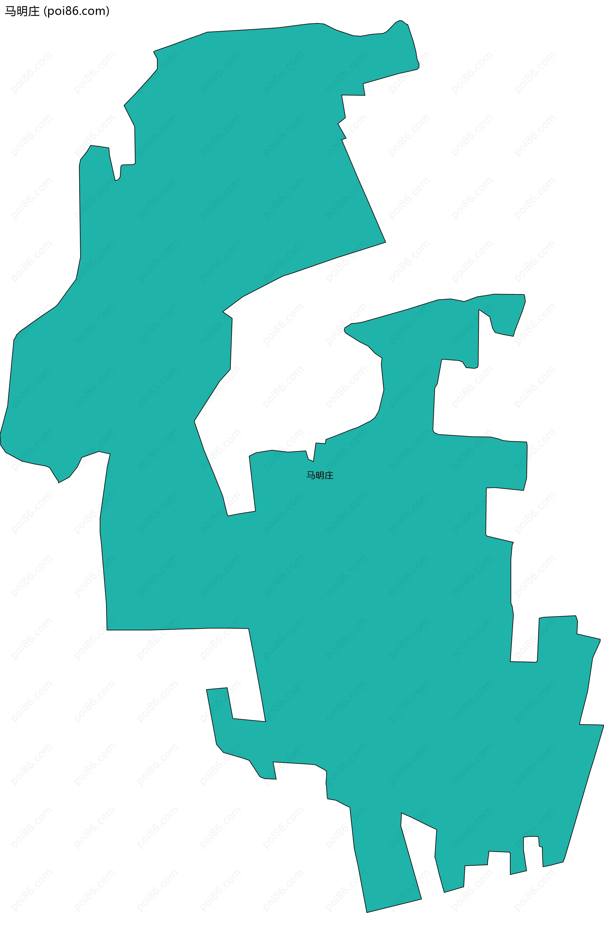 马明庄边界地图
