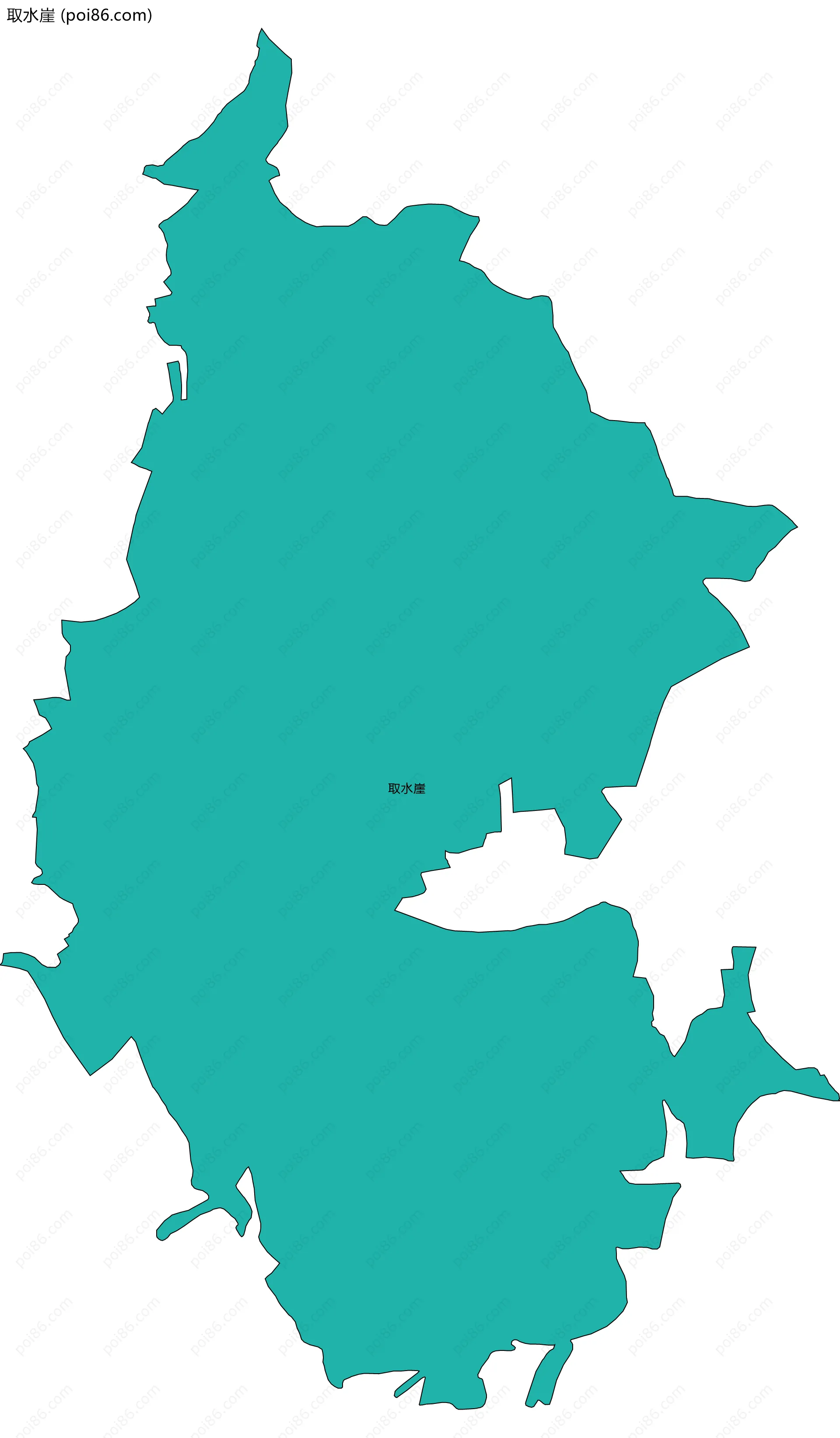 取水崖边界地图