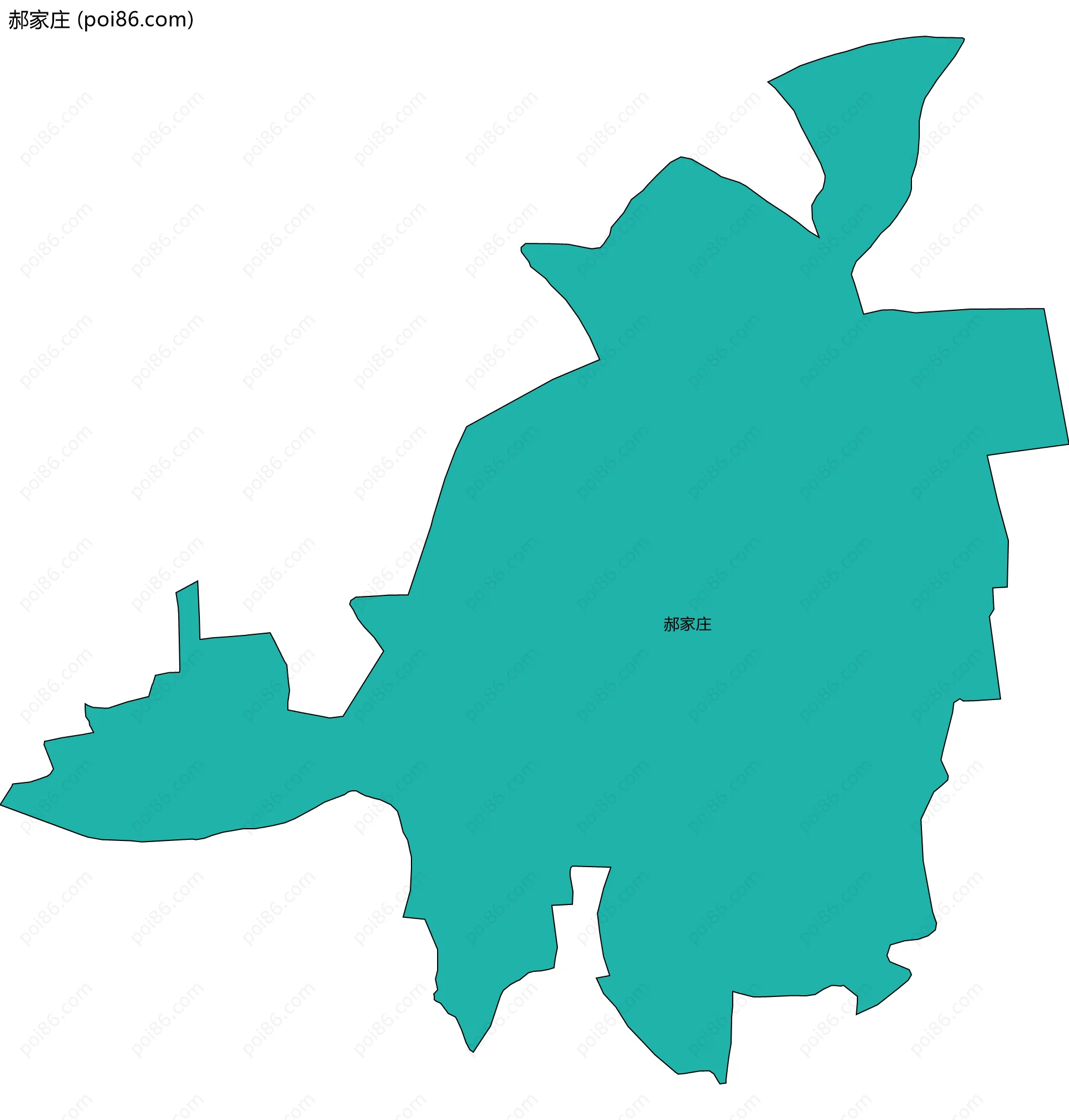 郝家庄边界地图
