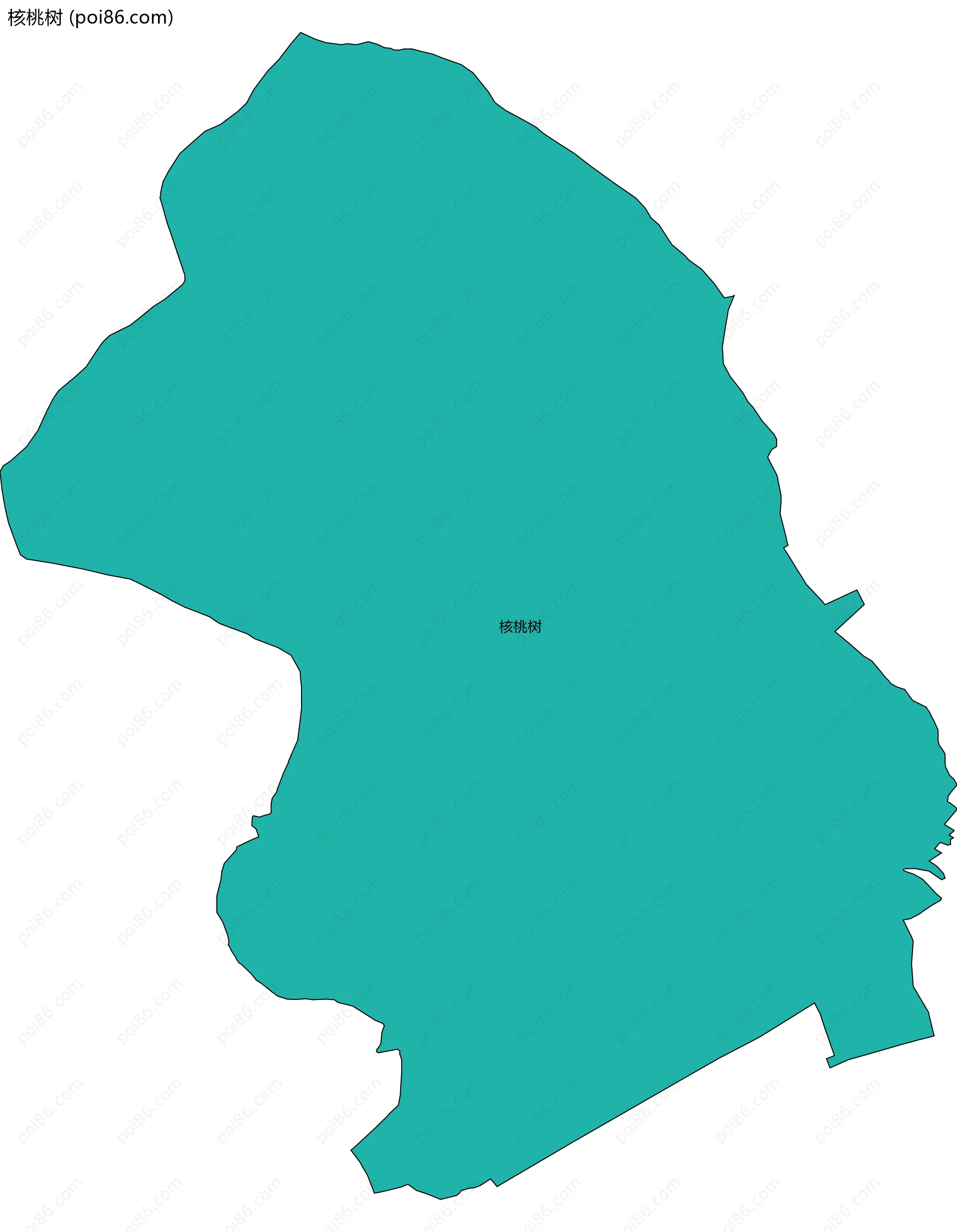 核桃树边界地图