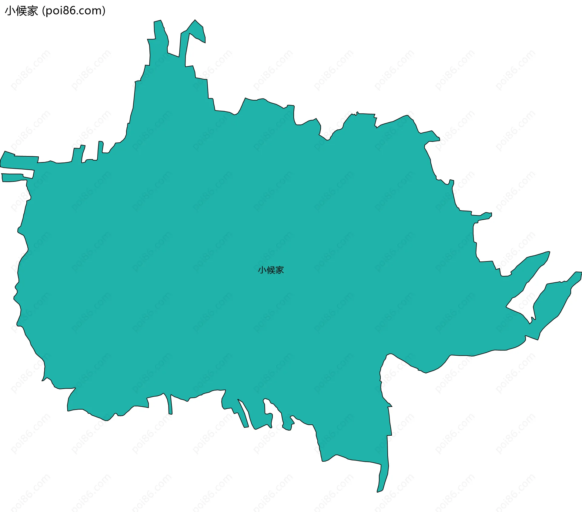 小候家边界地图