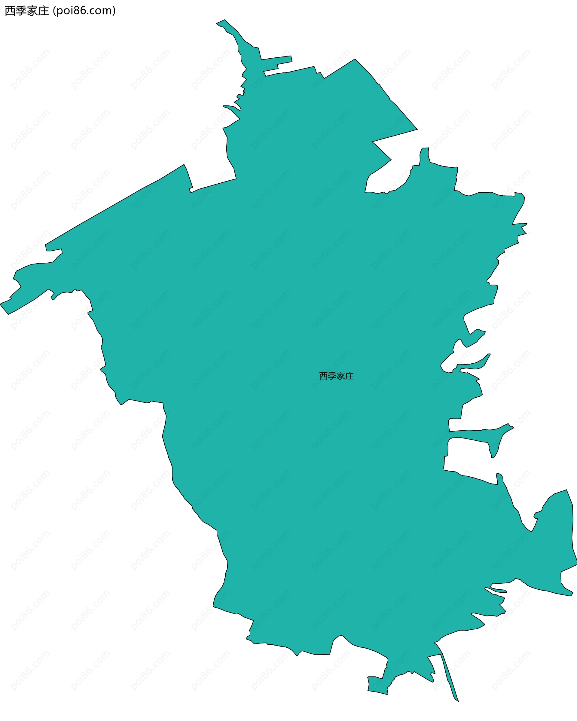 西季家庄边界地图