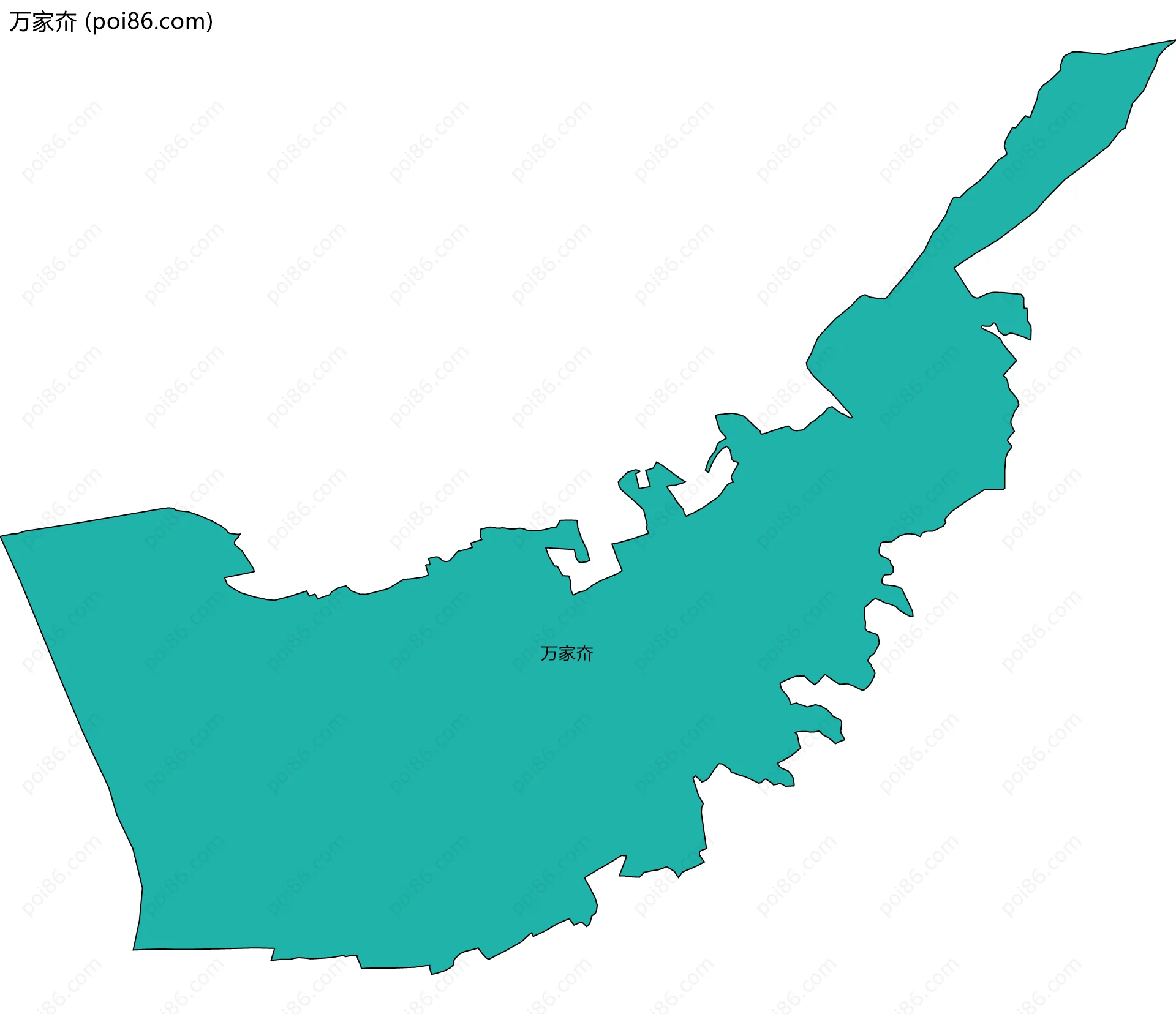 万家夼边界地图