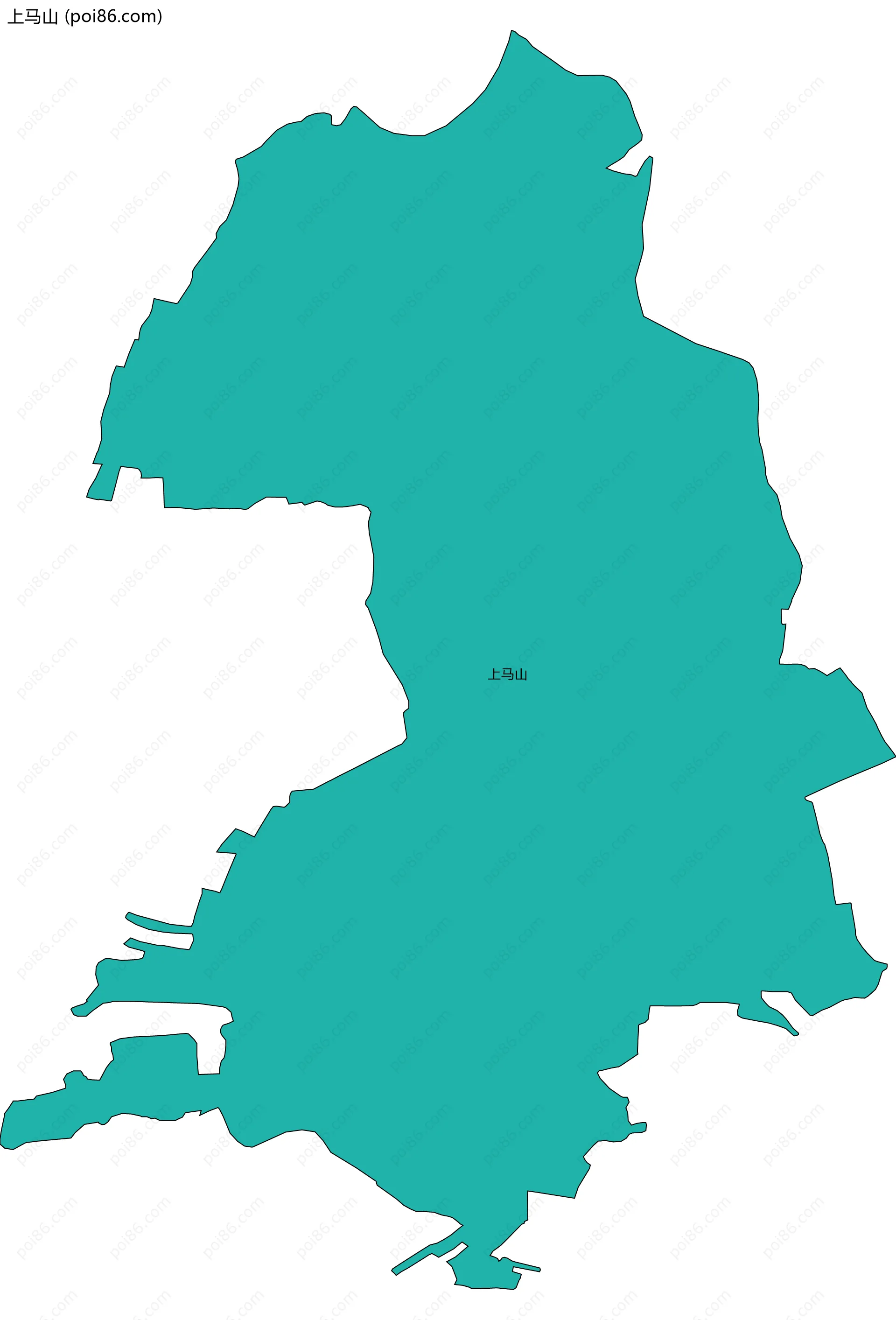 上马山边界地图