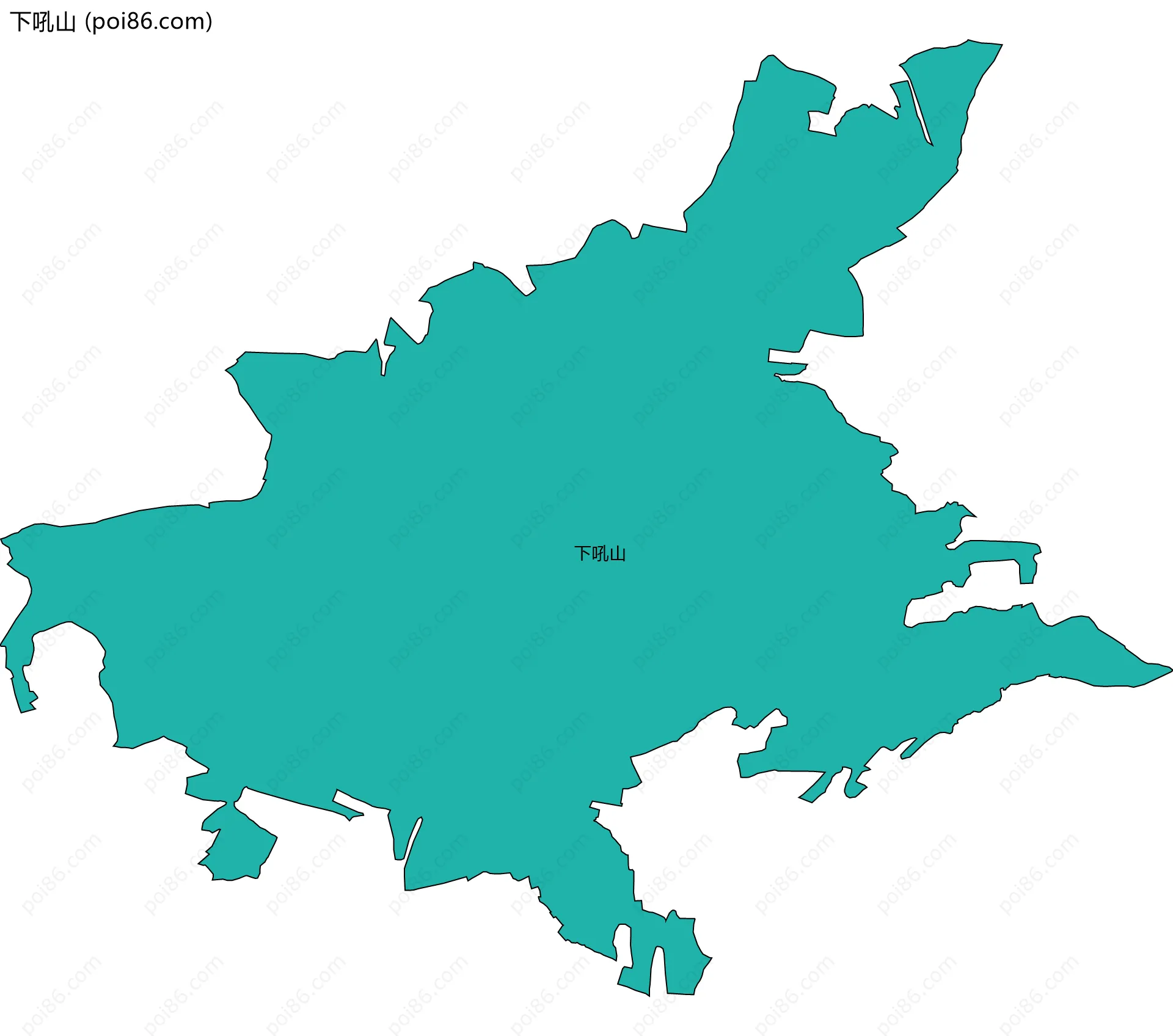 下吼山边界地图