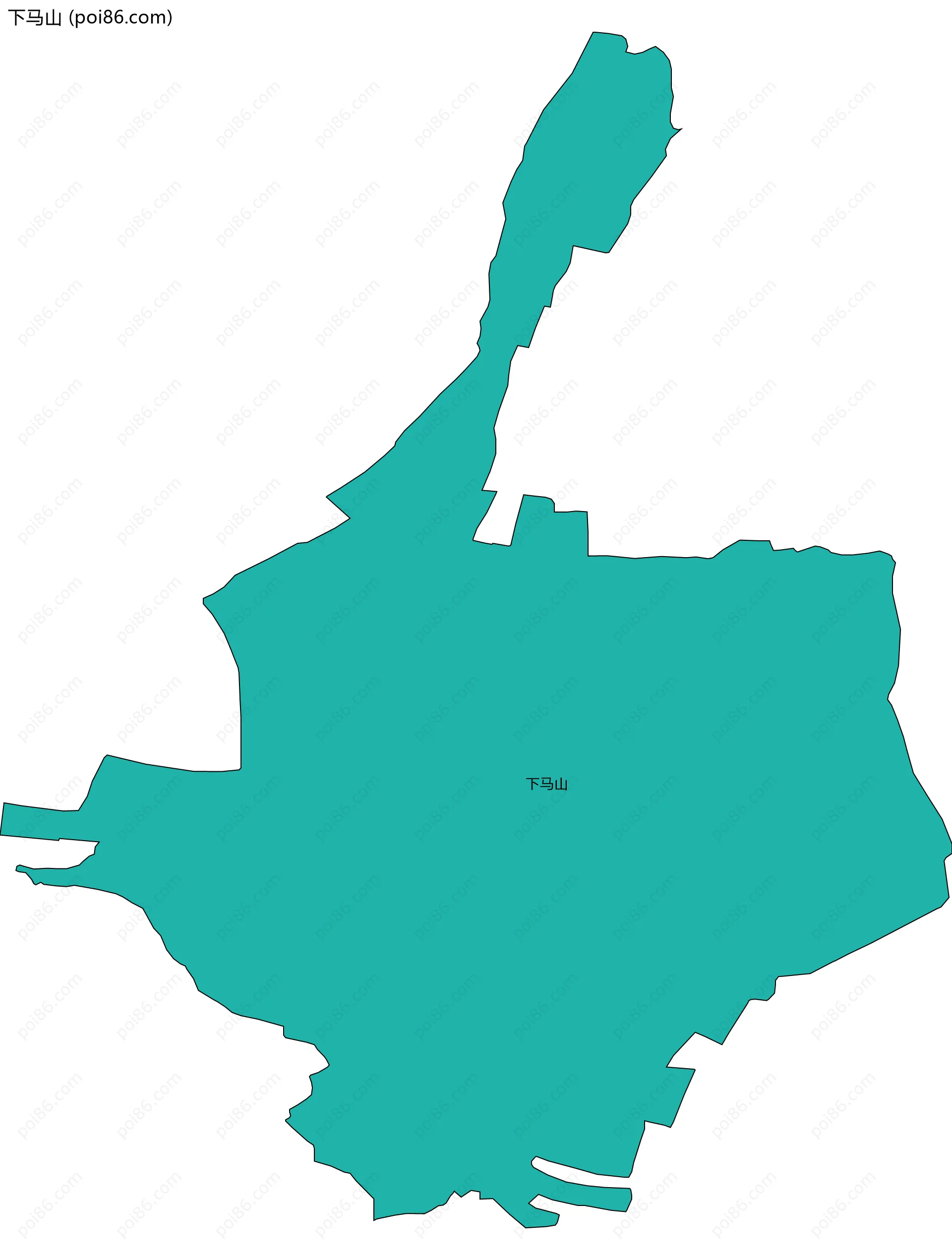 下马山边界地图