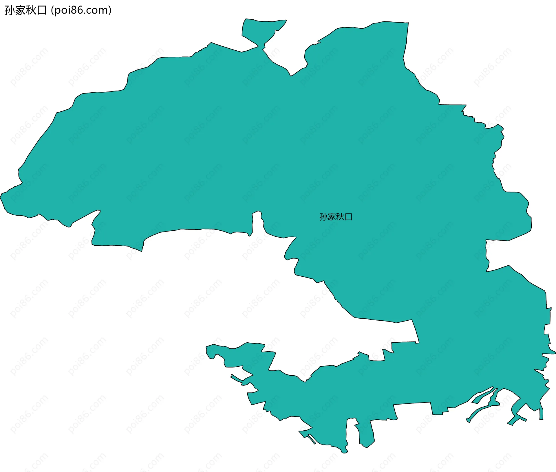 孙家秋口边界地图