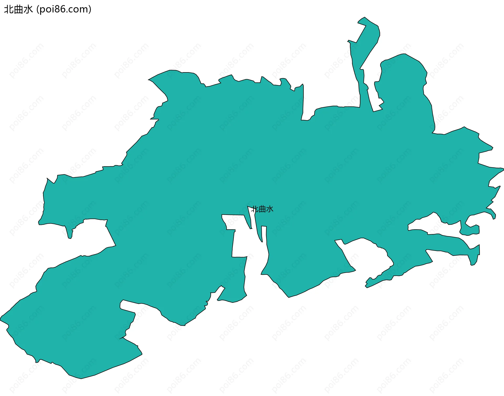 北曲水边界地图