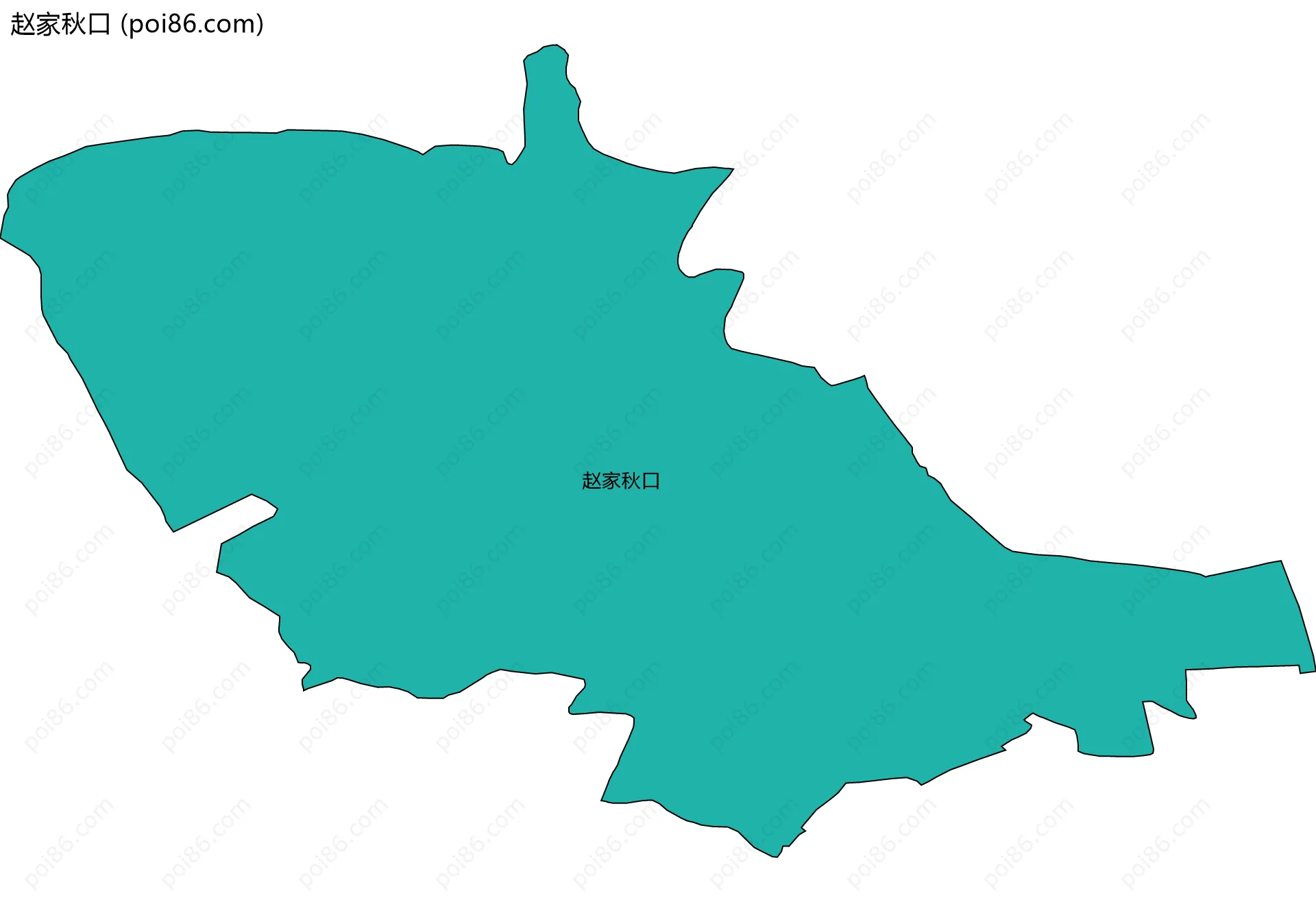 赵家秋口边界地图