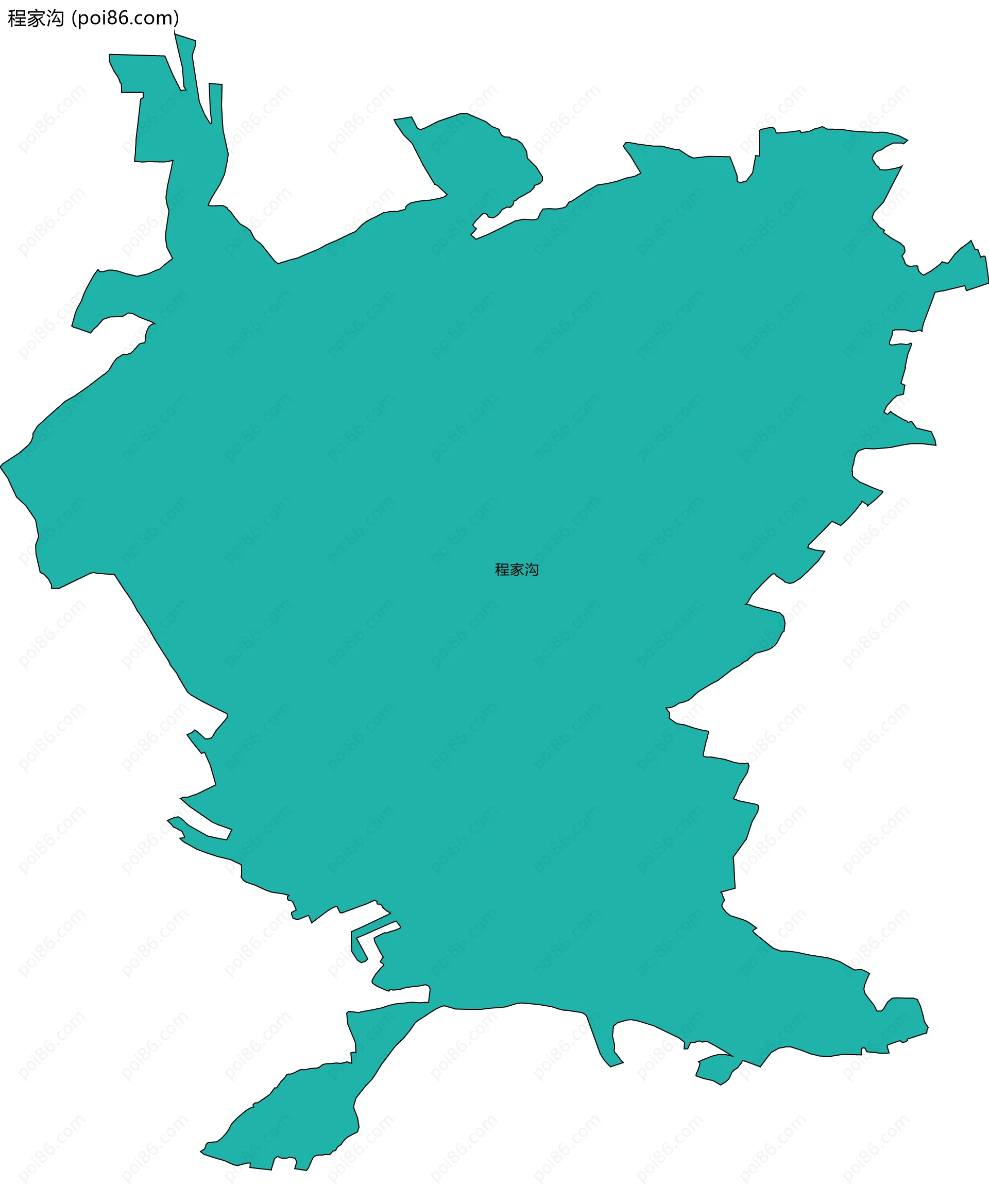 程家沟边界地图