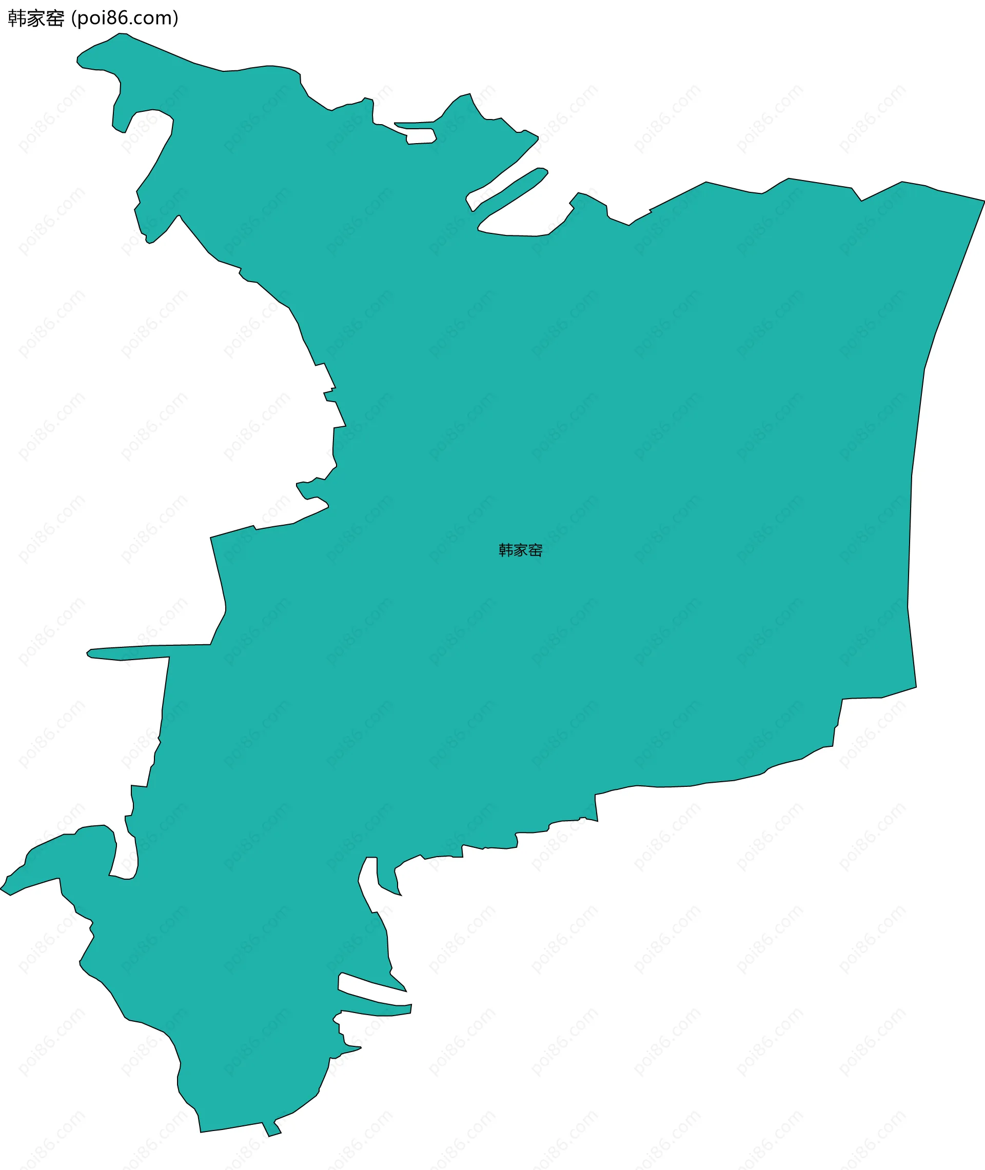 韩家窑边界地图