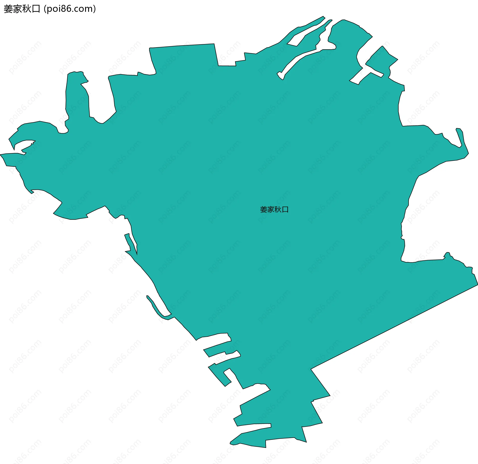 姜家秋口边界地图