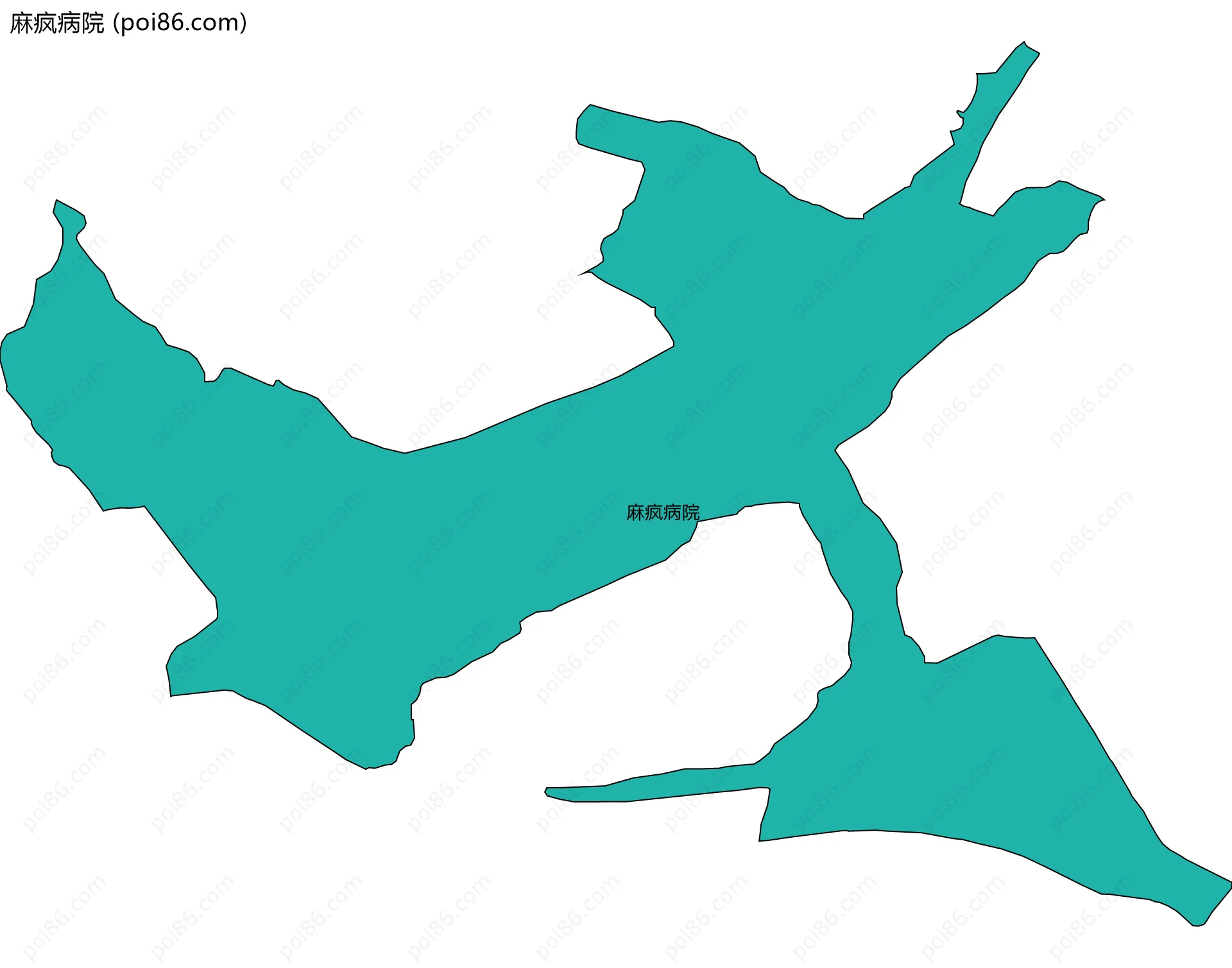 麻疯病院边界地图