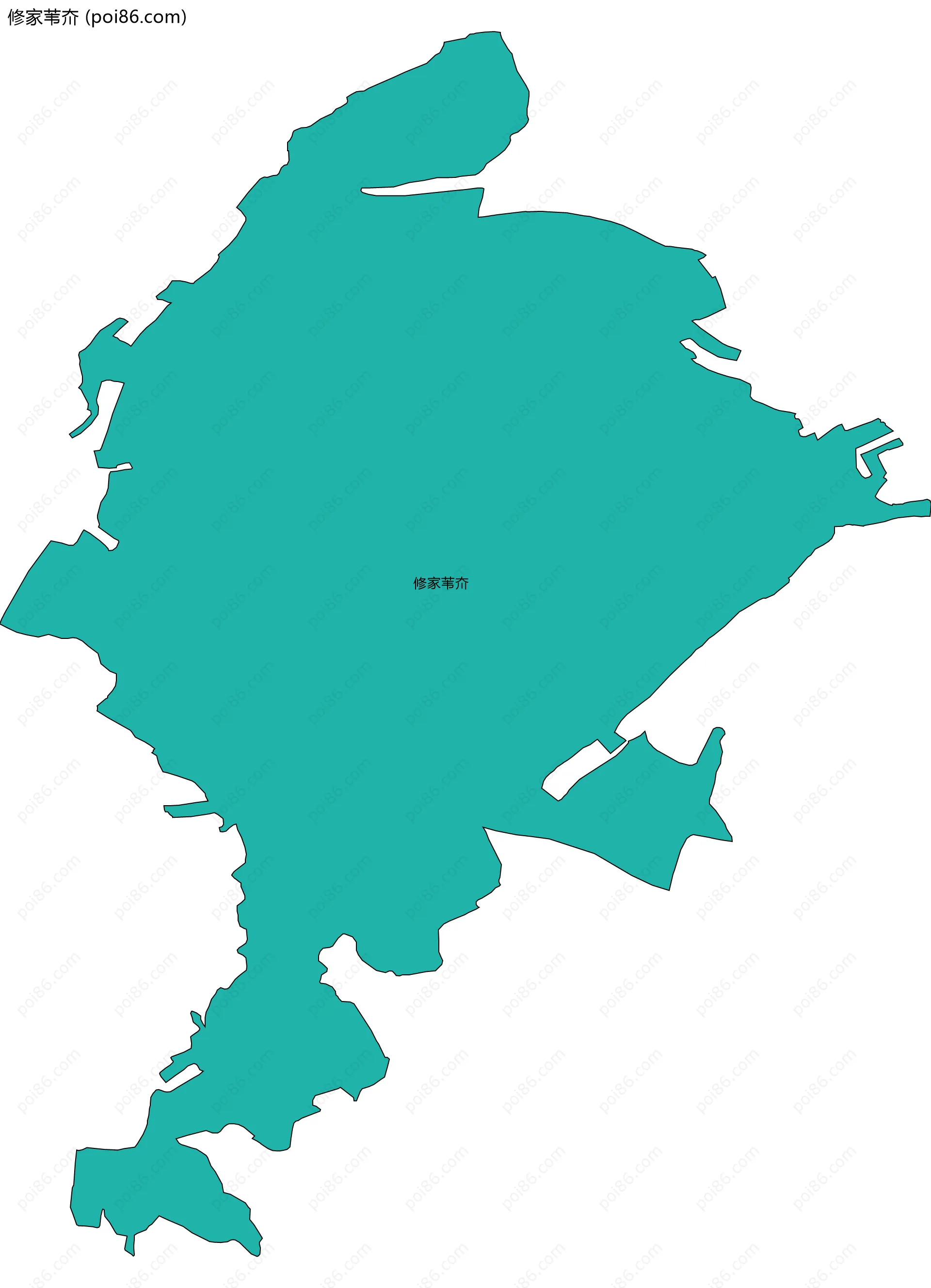 修家苇夼边界地图