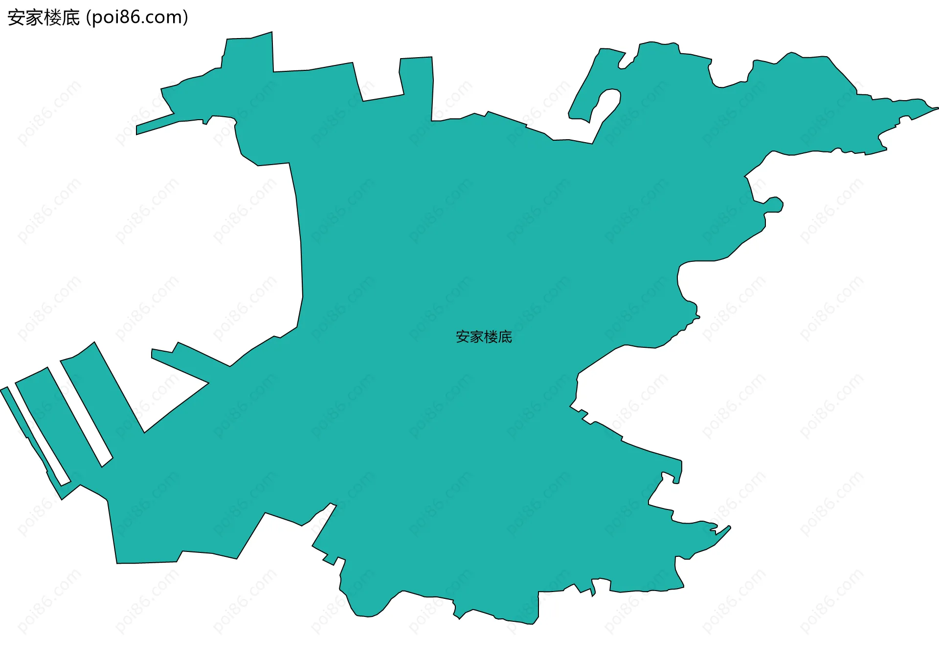 安家楼底边界地图