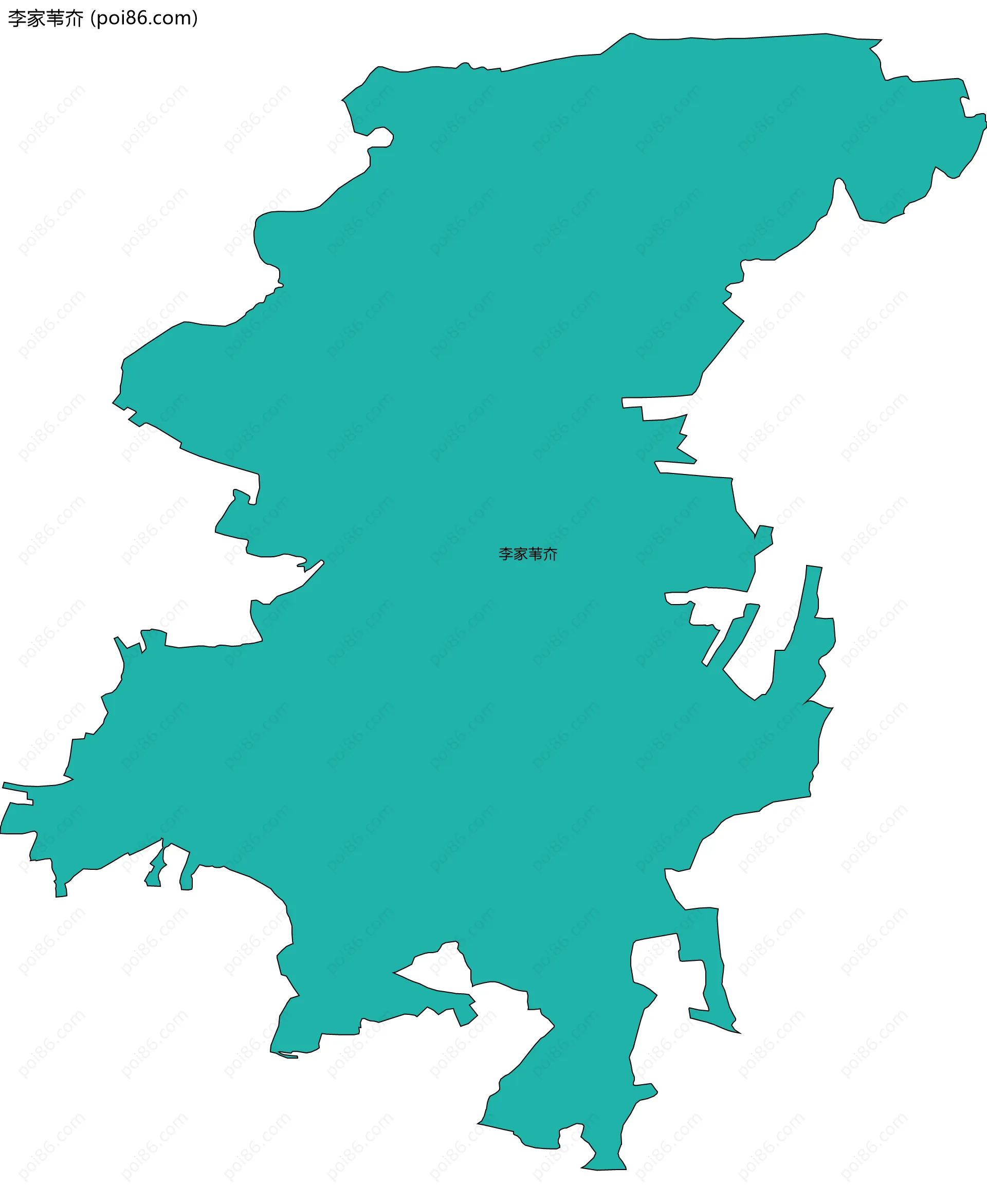 李家苇夼边界地图