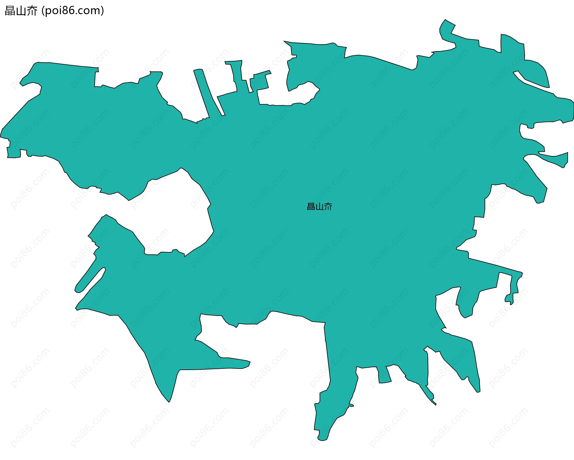 晶山夼边界地图