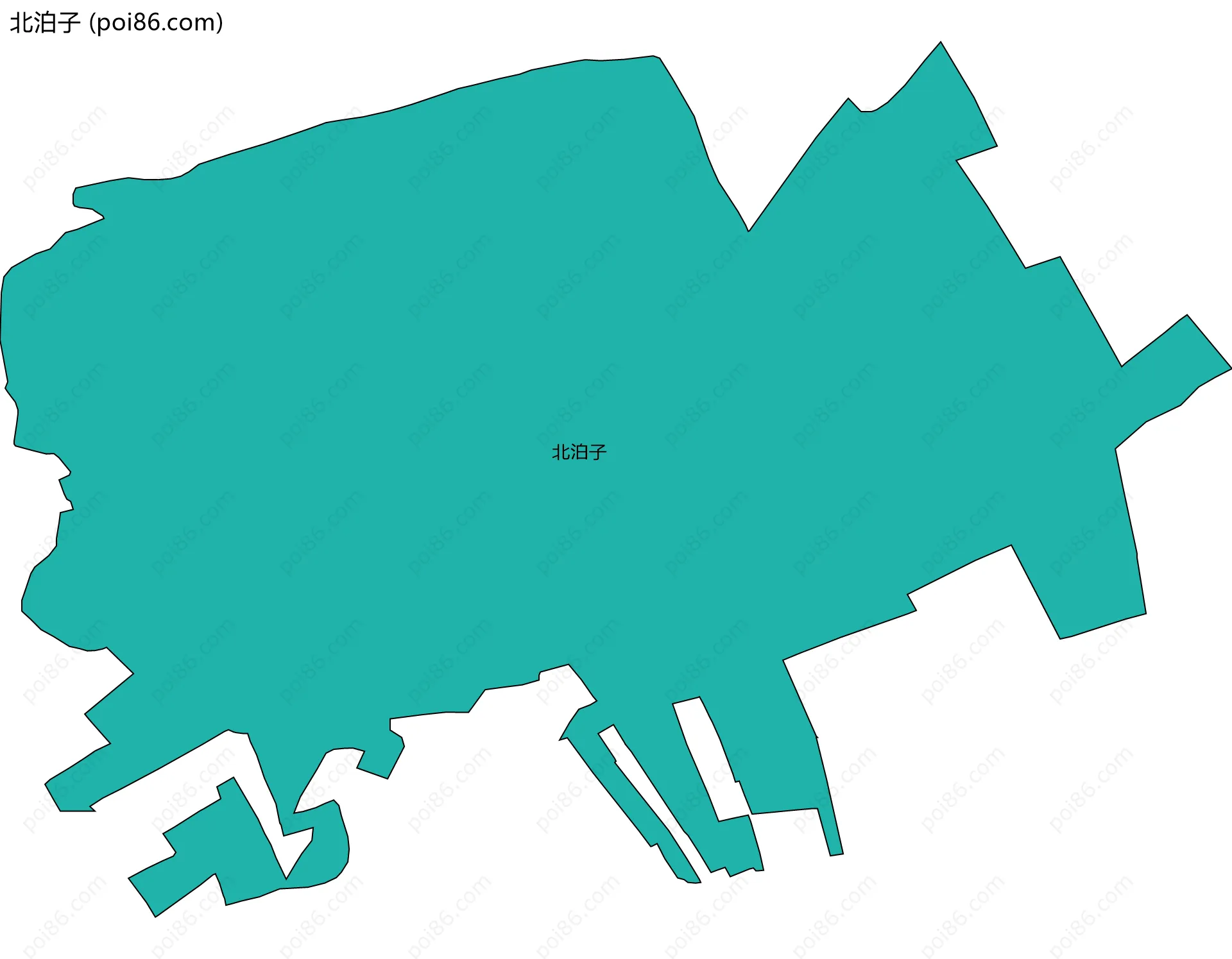 北泊子边界地图