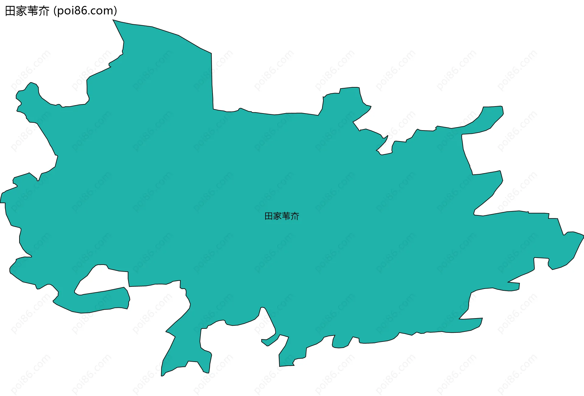 田家苇夼边界地图