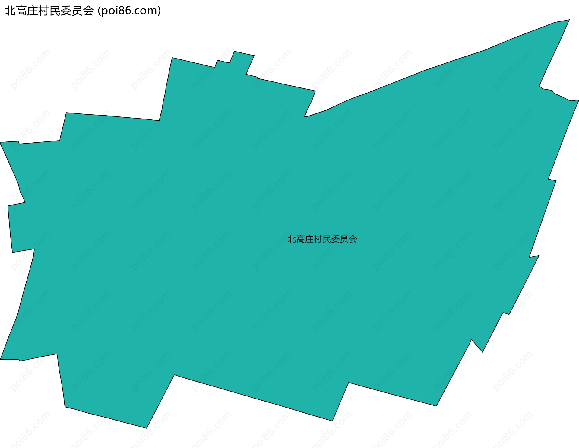 北高庄村民委员会边界地图
