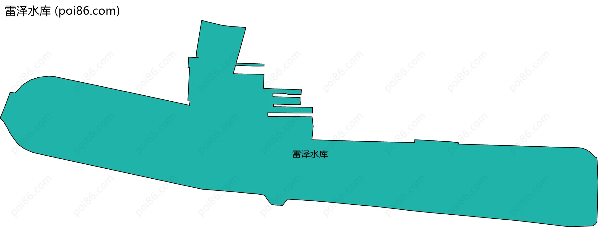 雷泽水库边界地图