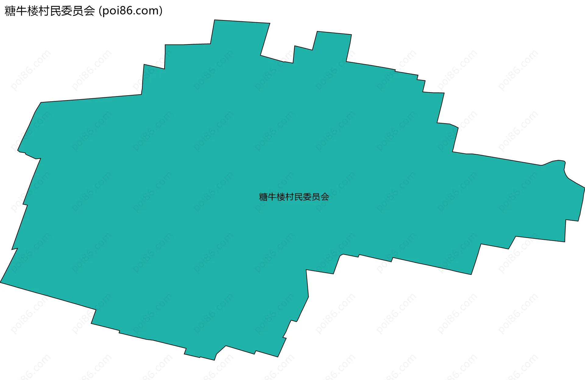 糖牛楼村民委员会边界地图