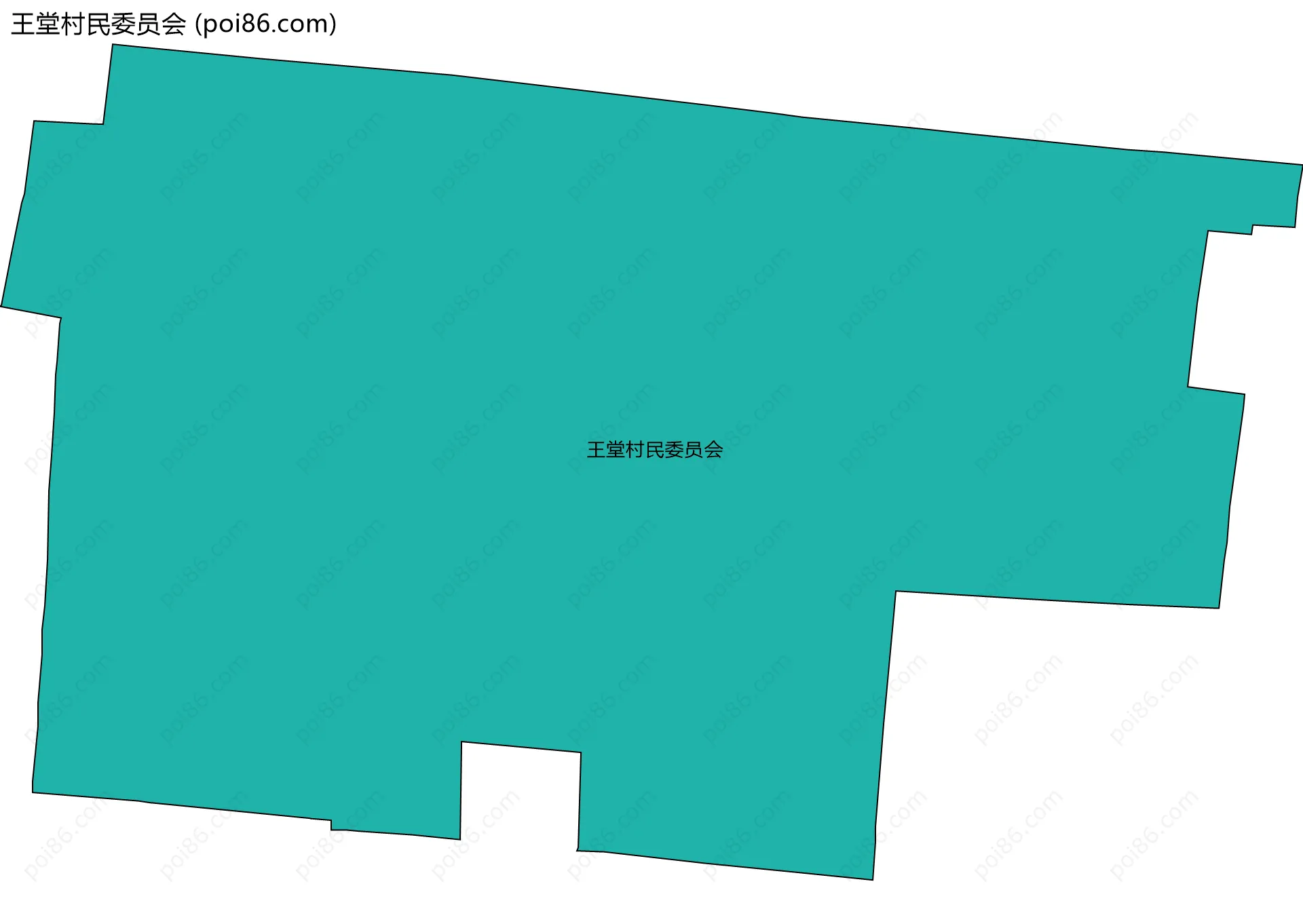 王堂村民委员会边界地图