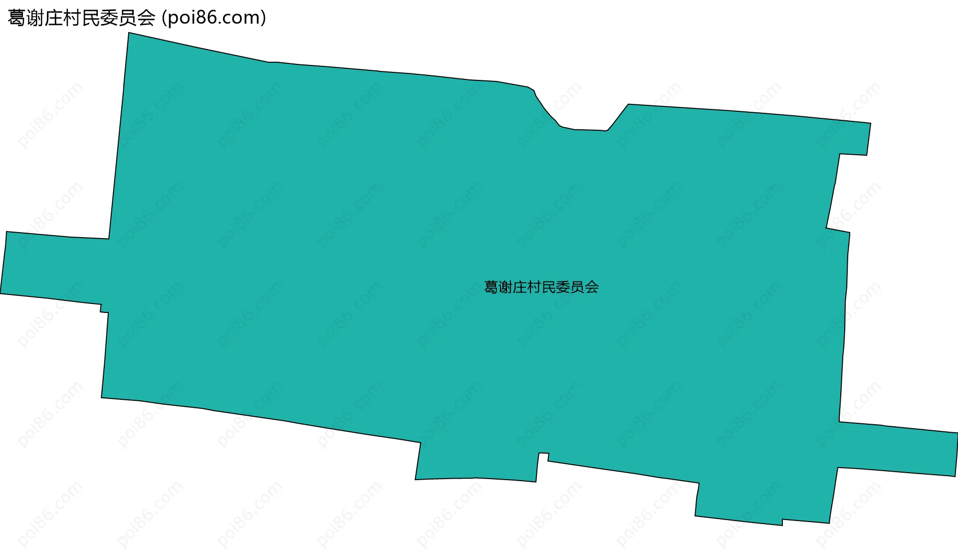 葛谢庄村民委员会边界地图
