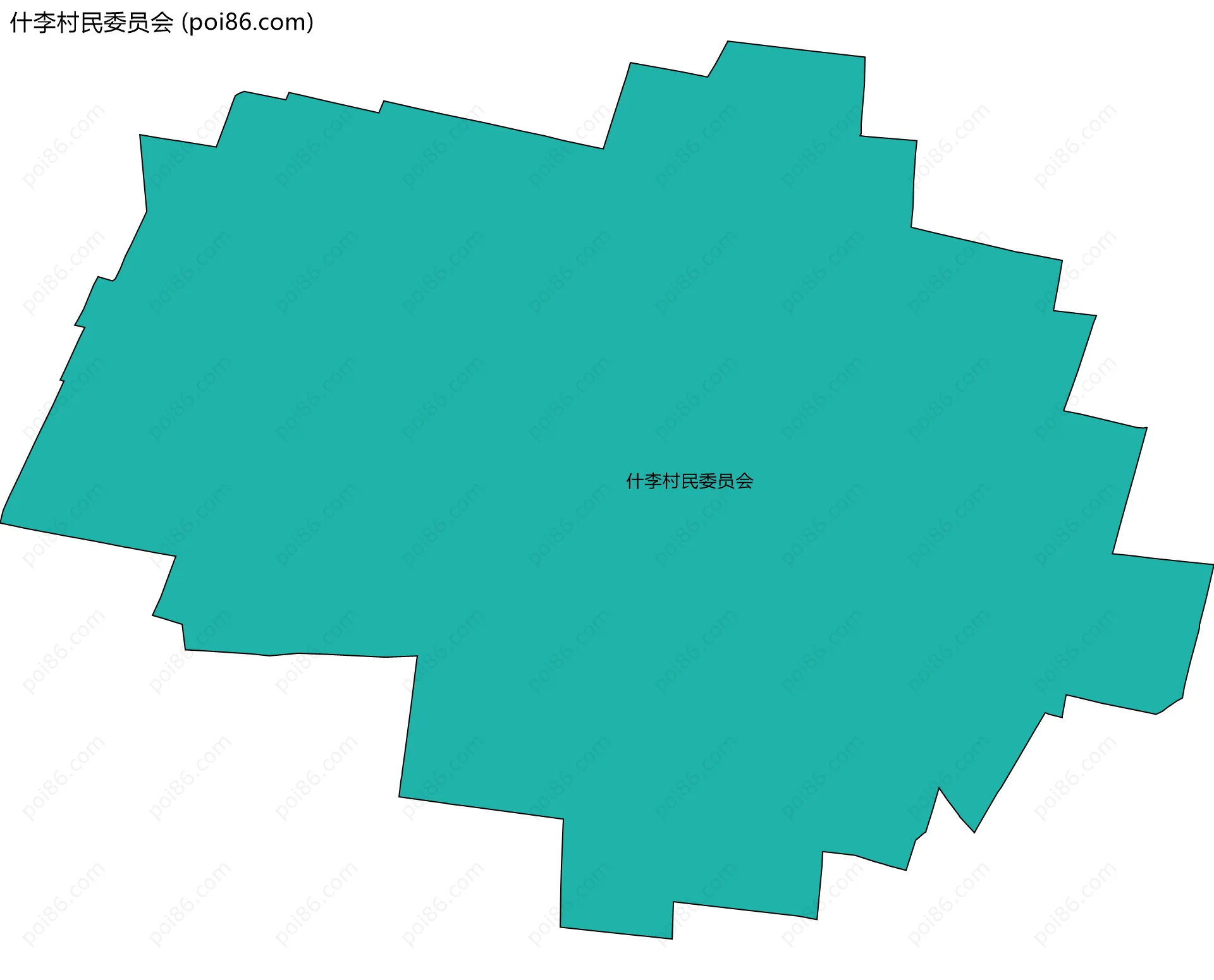 什李村民委员会边界地图