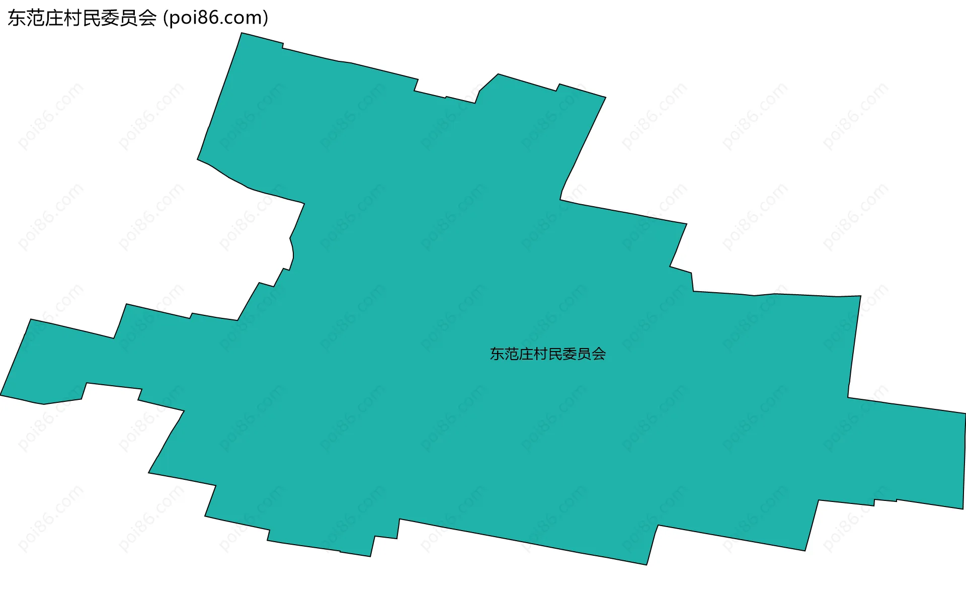 东范庄村民委员会边界地图