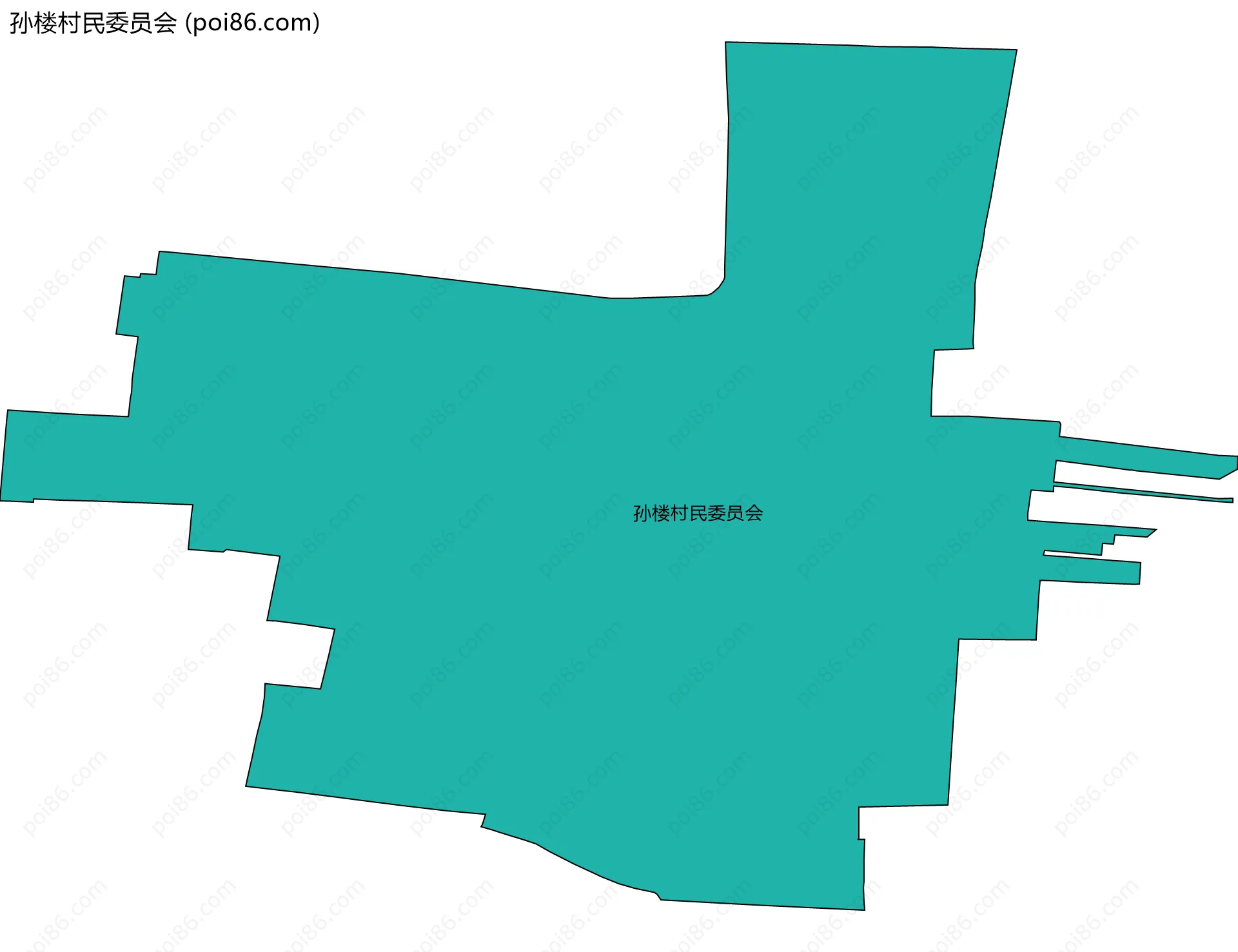 孙楼村民委员会边界地图