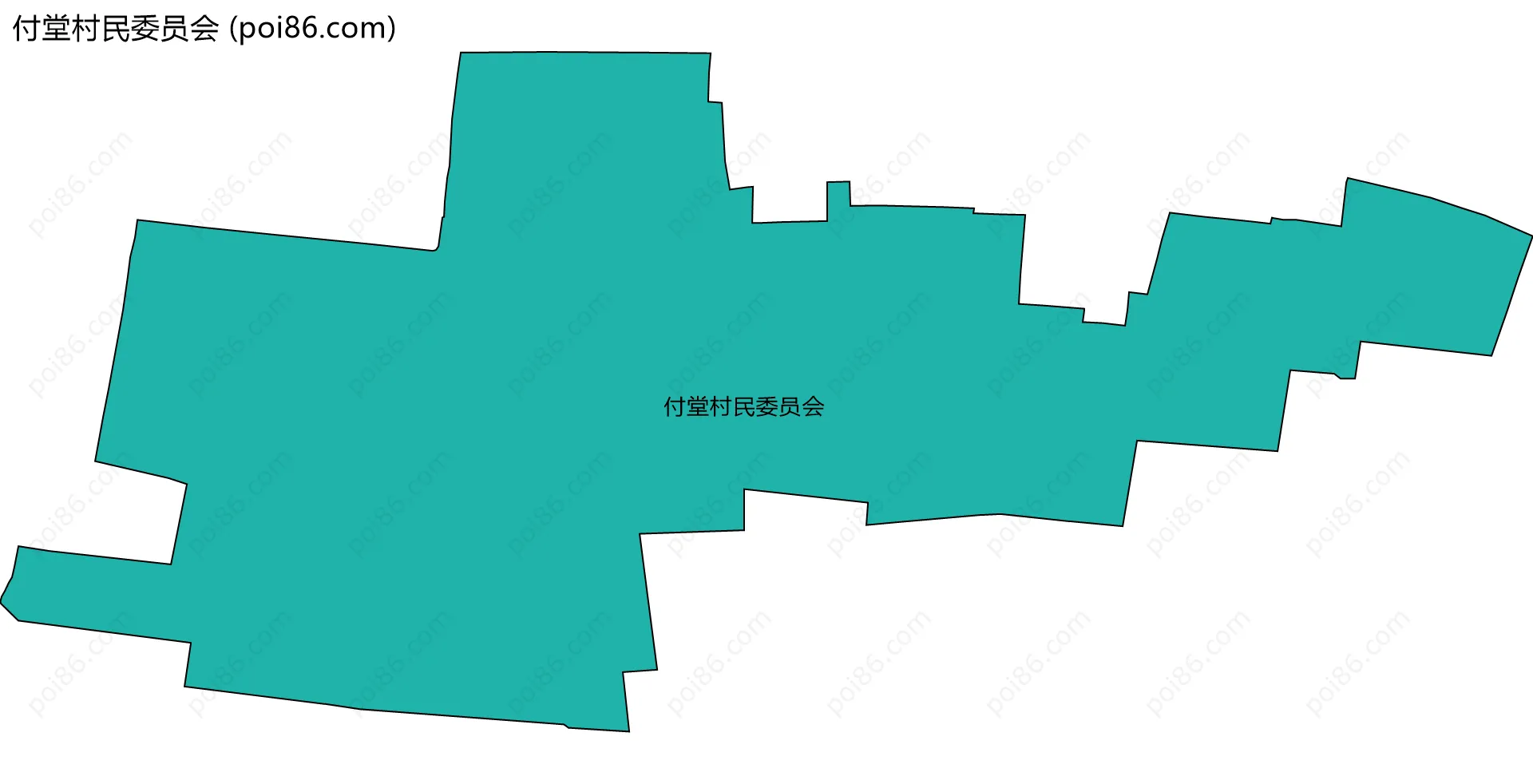 付堂村民委员会边界地图